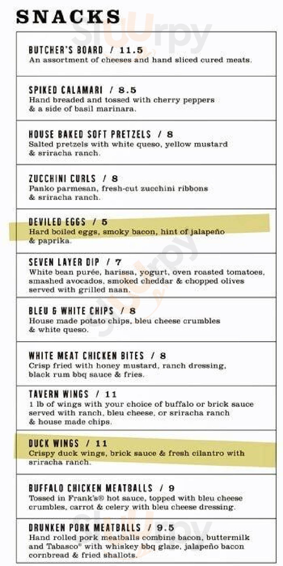 Main Menu - Brick House Tavern + Tap