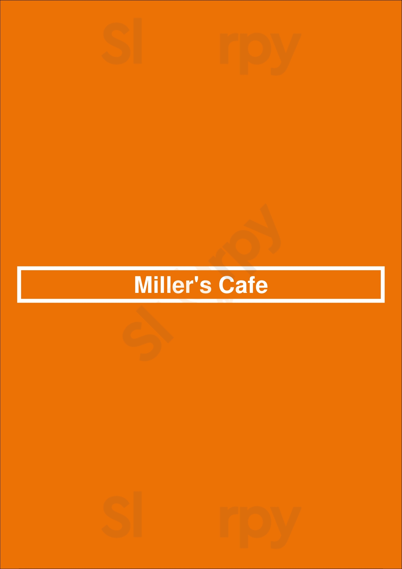 Miller's Cafe Houston Menu - 1