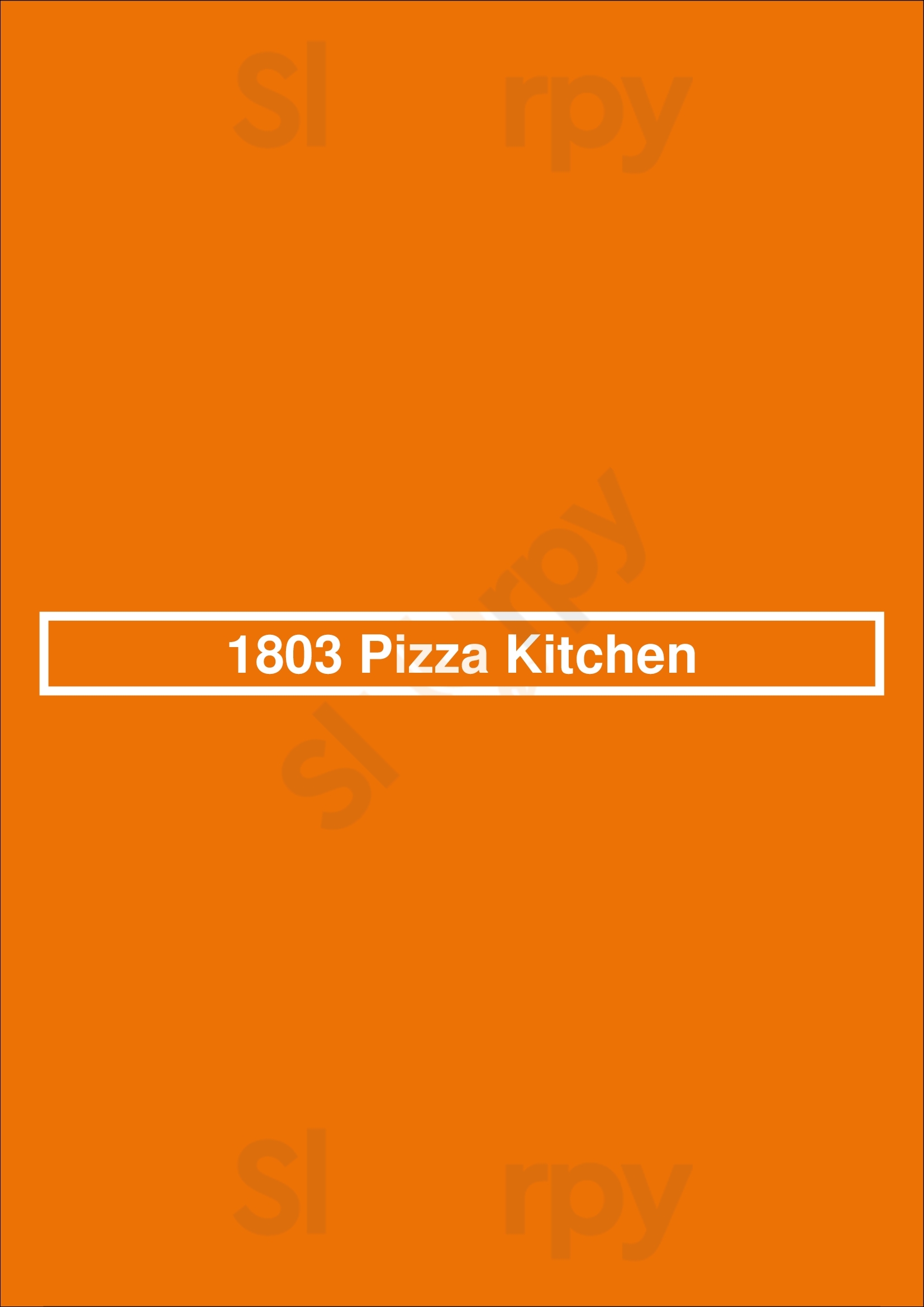1803 Pizza Kitchen Orlando Menu - 1