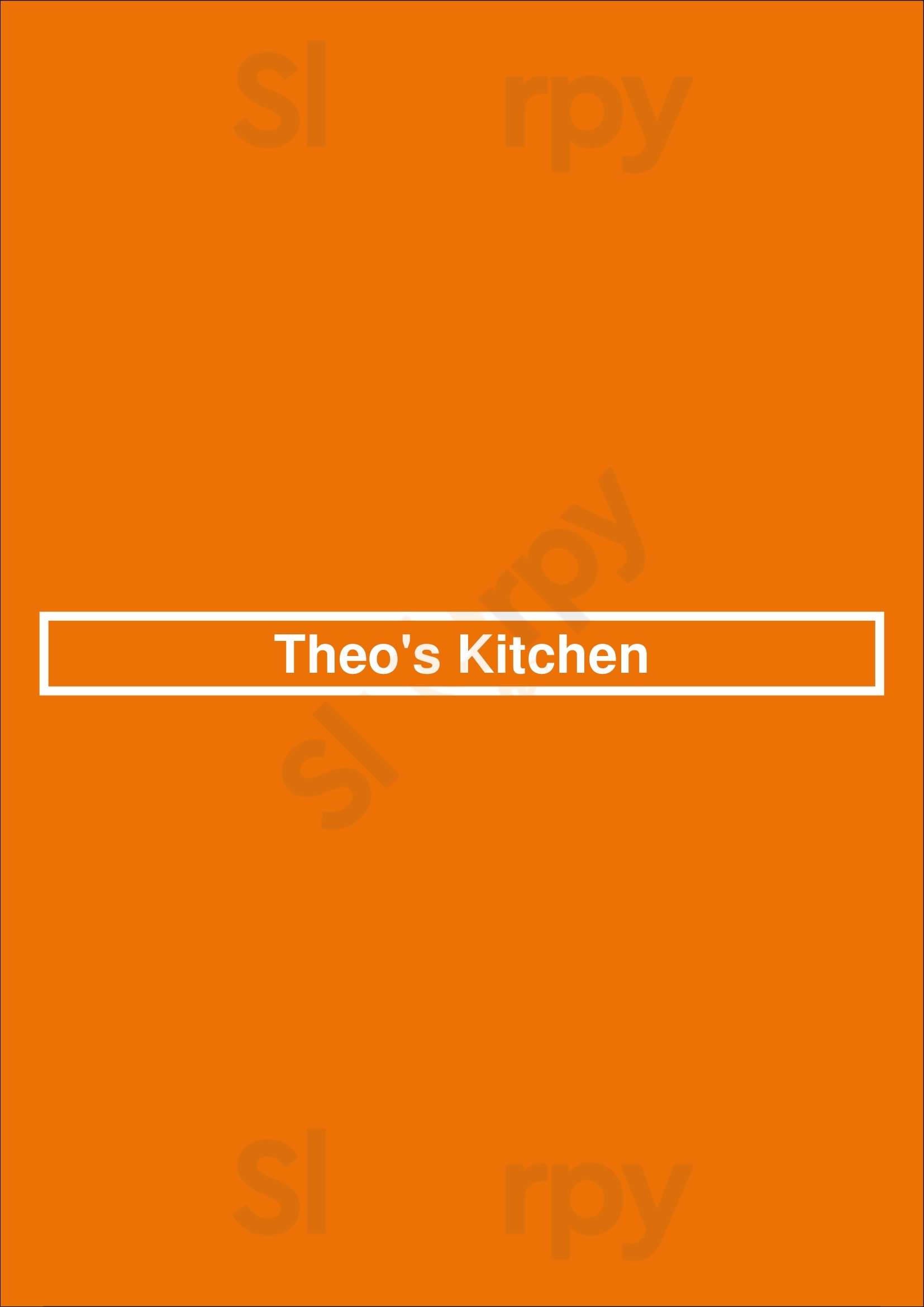 Theo's Kitchen Orlando Menu - 1