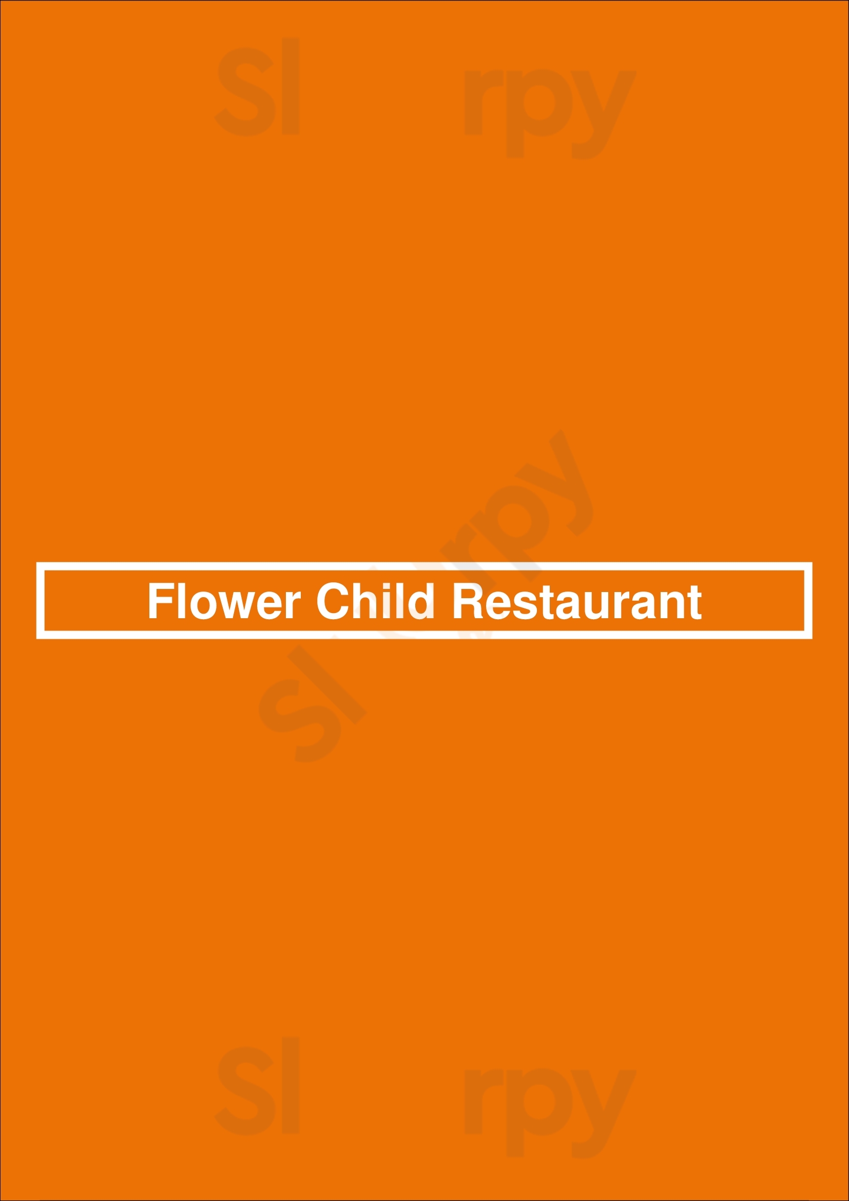 Flower Child Houston Menu - 1