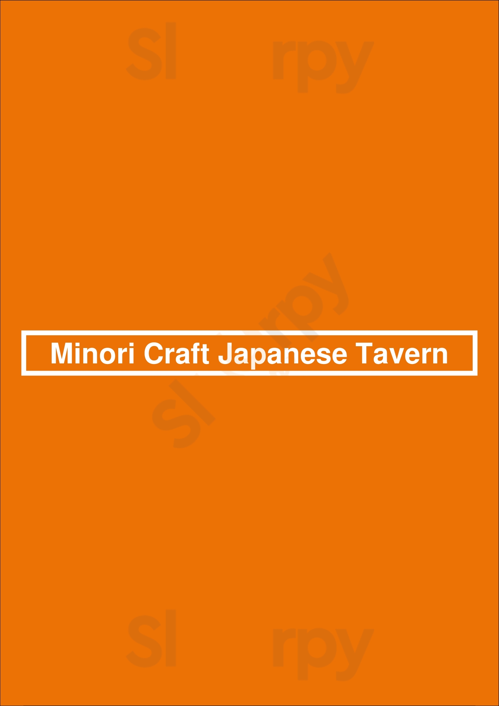 Minori Craft Japanese Tavern Honolulu Menu - 1