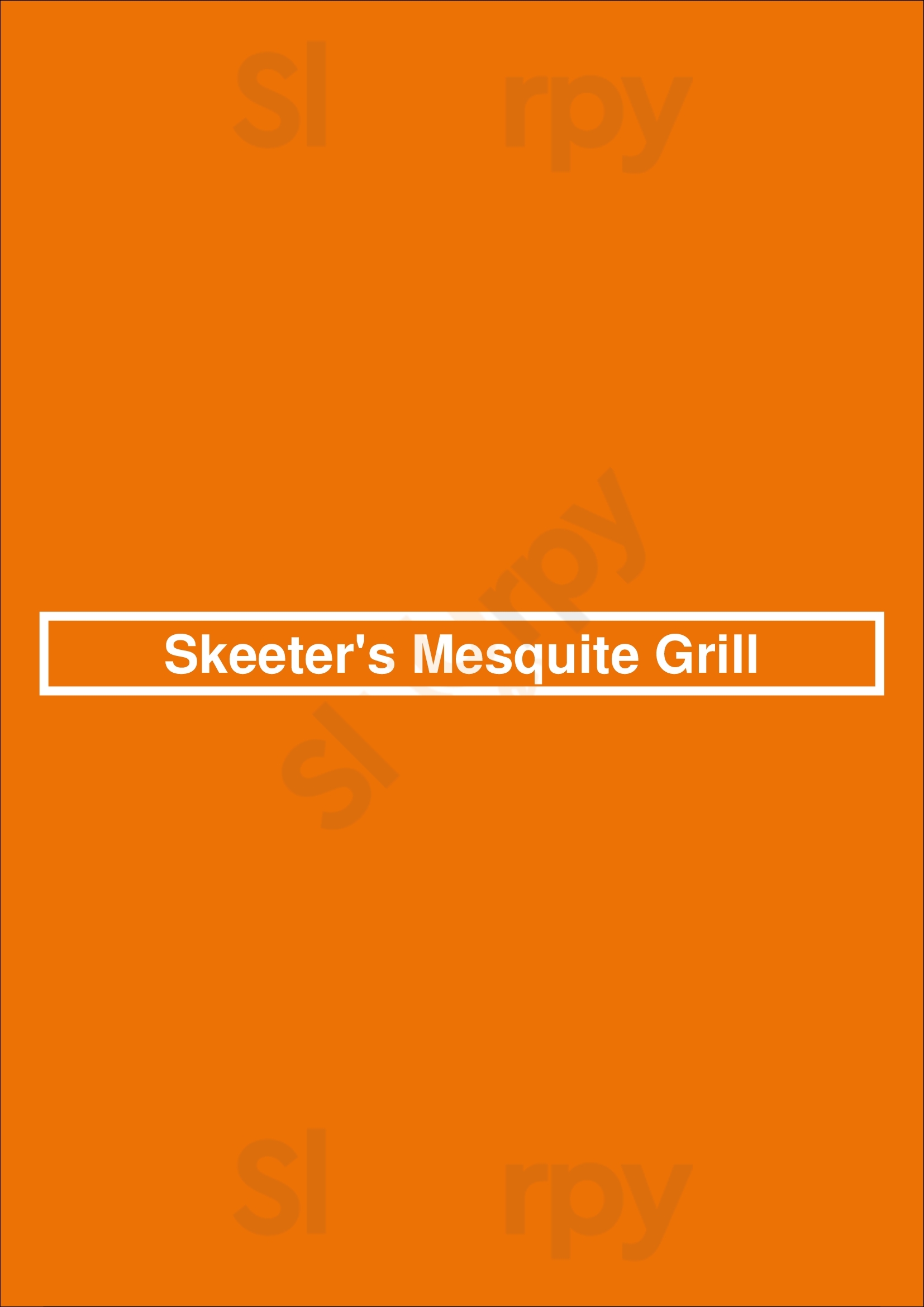 Skeeter's Mesquite Grill Houston Menu - 1