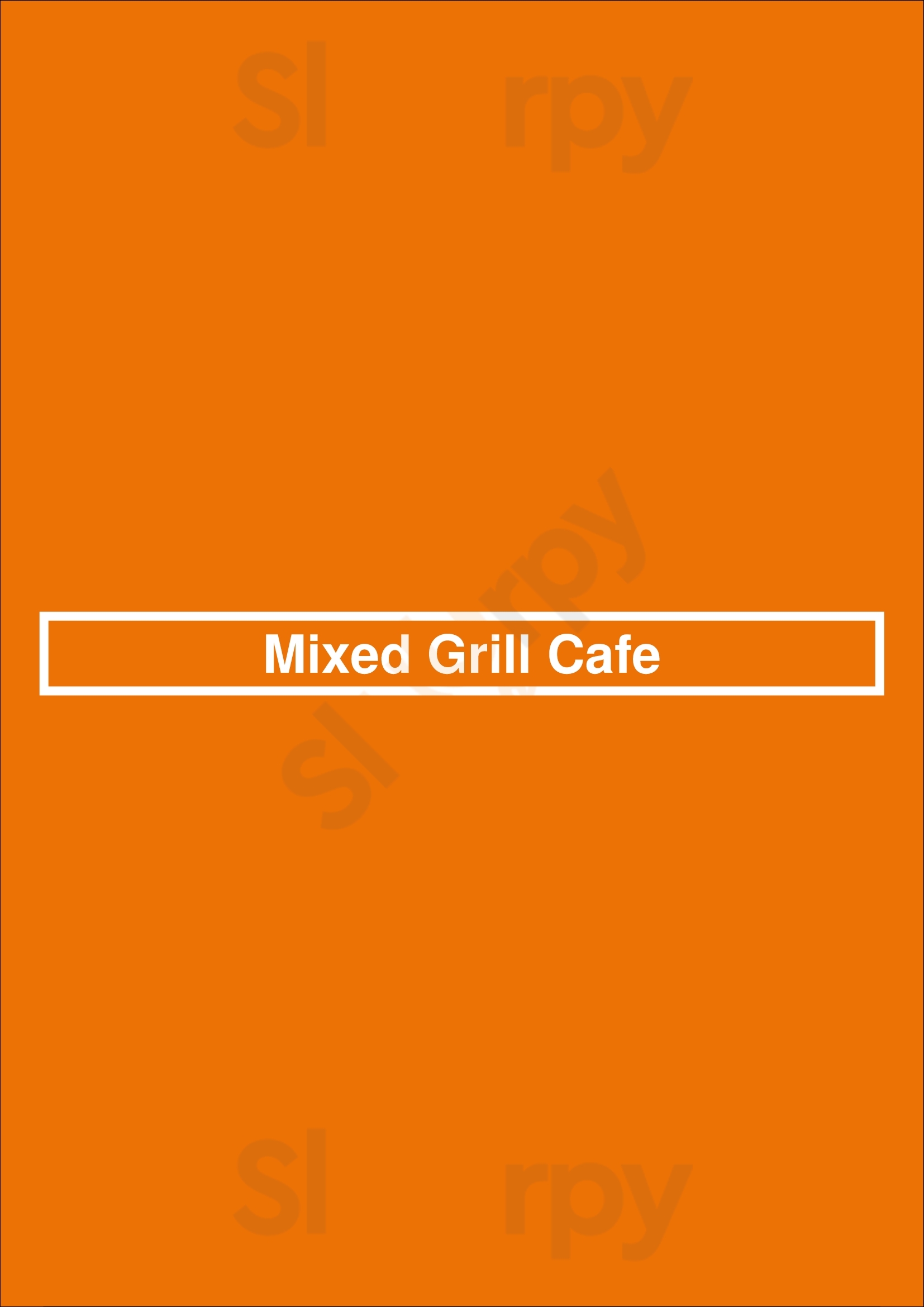 Mixed Grill Cafe Nashville Menu - 1