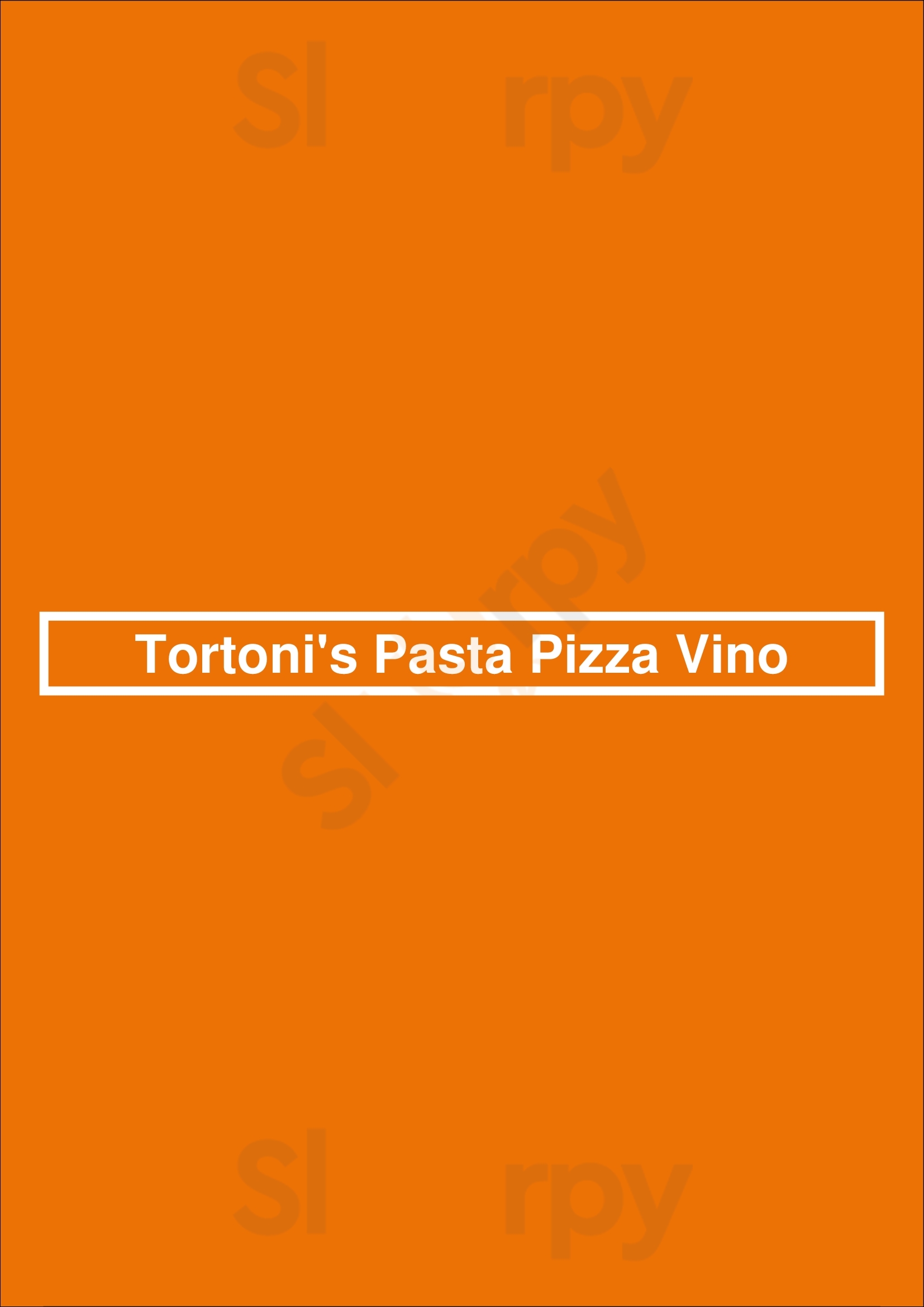 Main Menu - Tortoni's Pasta Pizza Vino