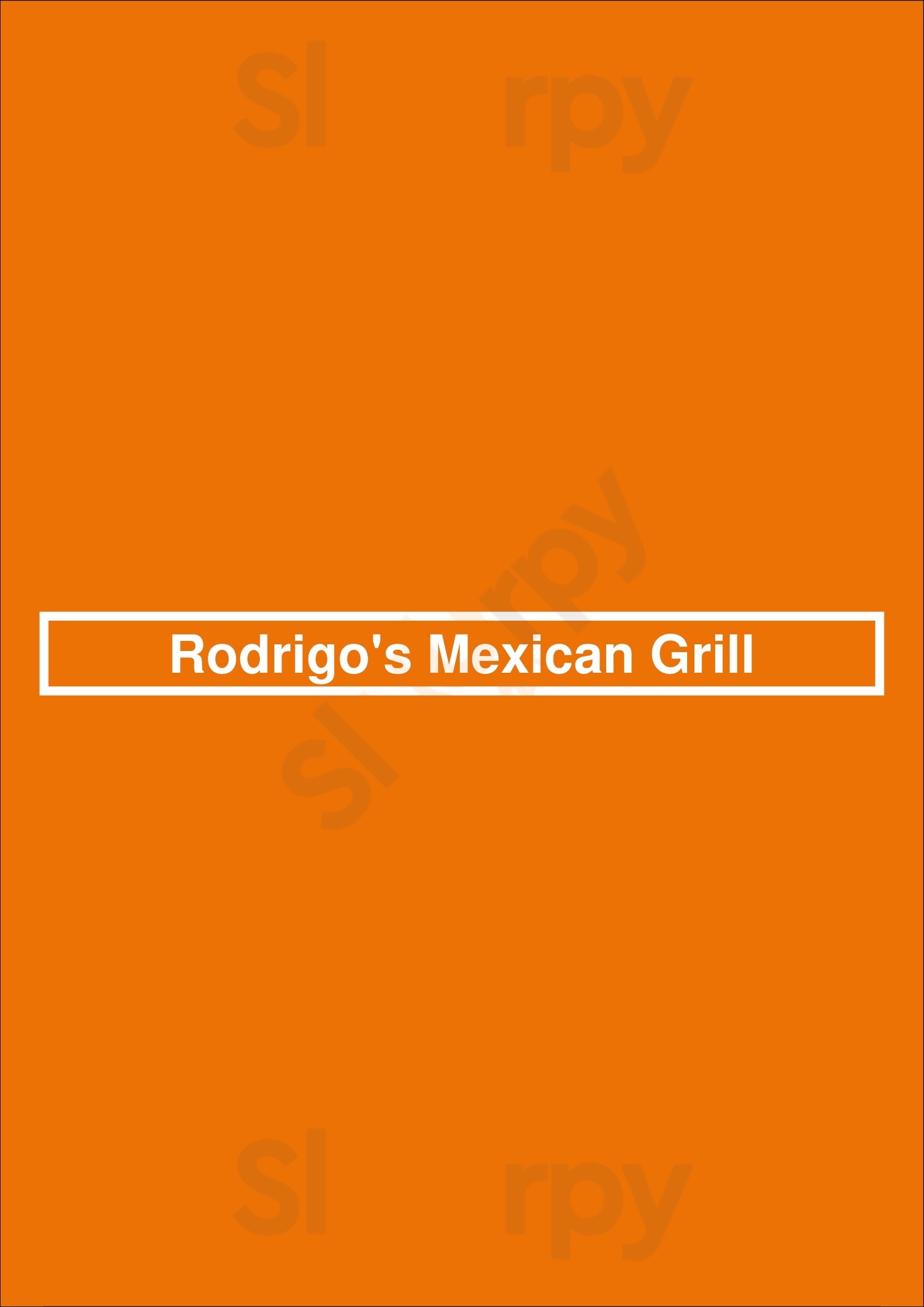 Rodrigo's Mexican Grill Anaheim Menu - 1