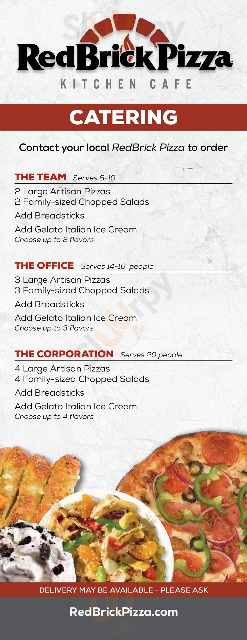 Main Menu - Redbrick Pizza