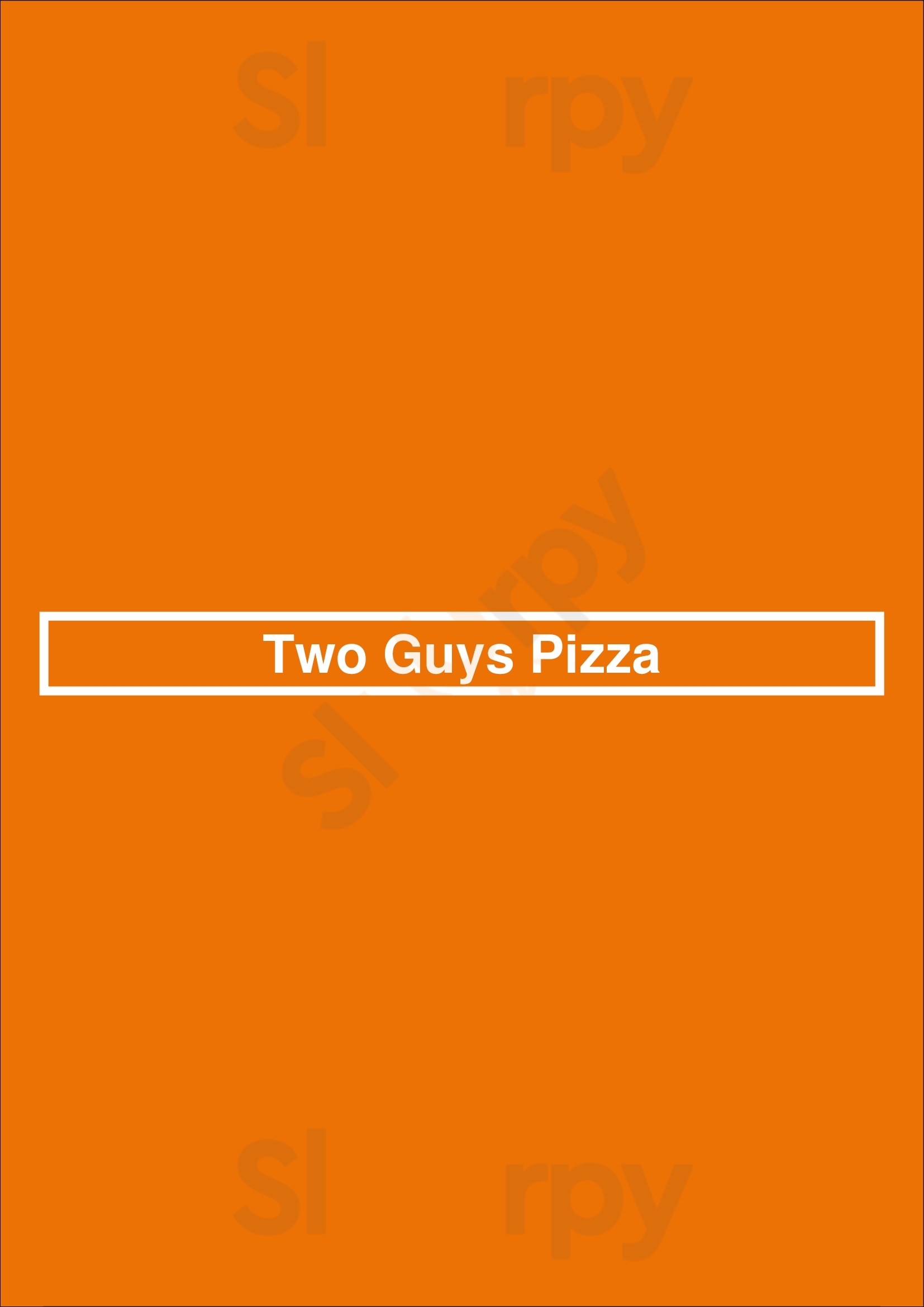 Two Guys Pizza Houston Menu - 1