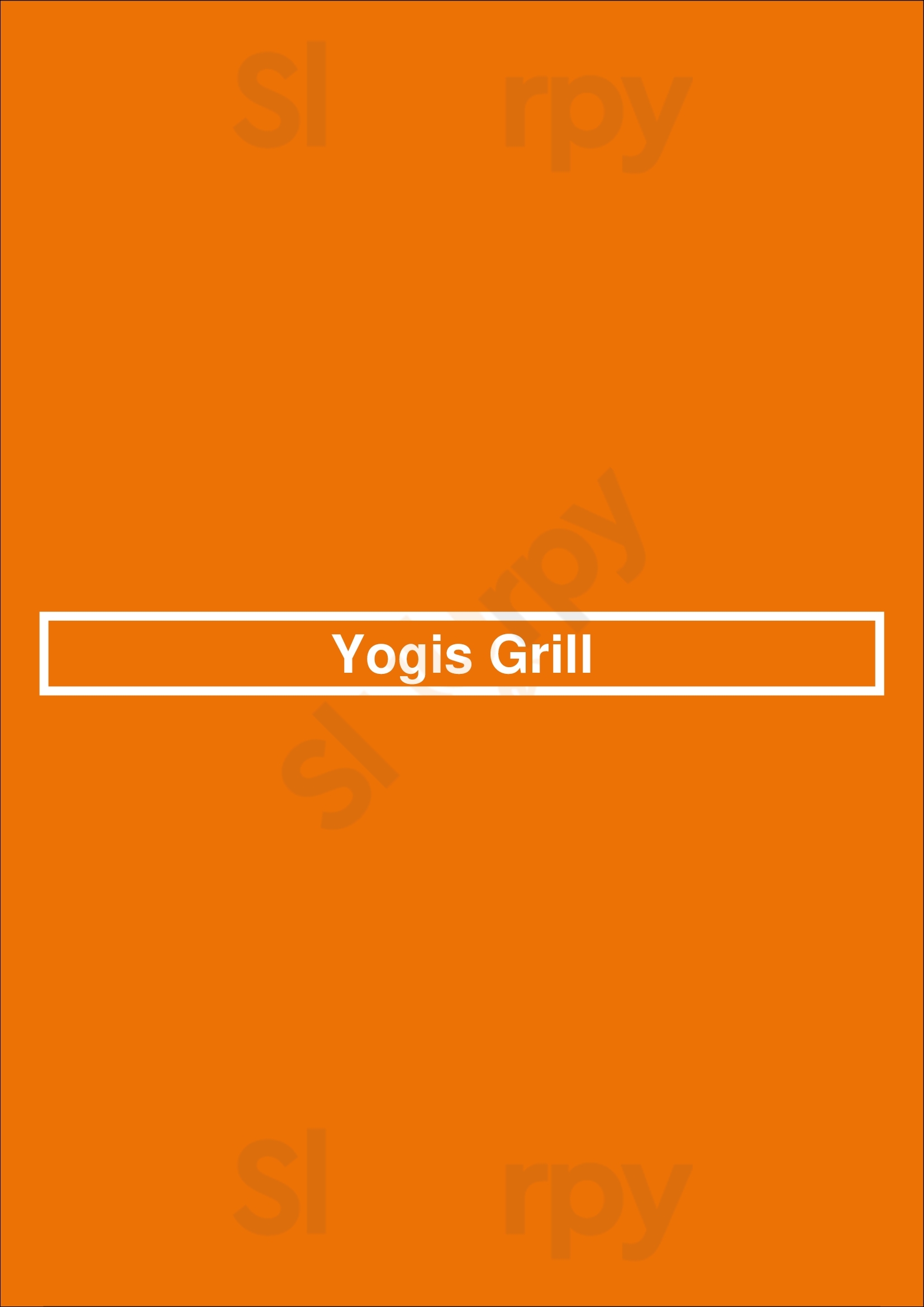 Main Menu - Yogis Grill