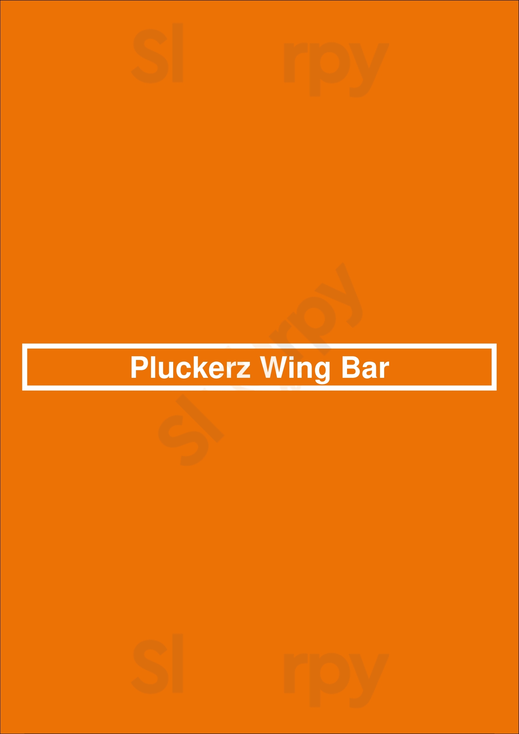 Main Menu - Pluckerz Wing Bar
