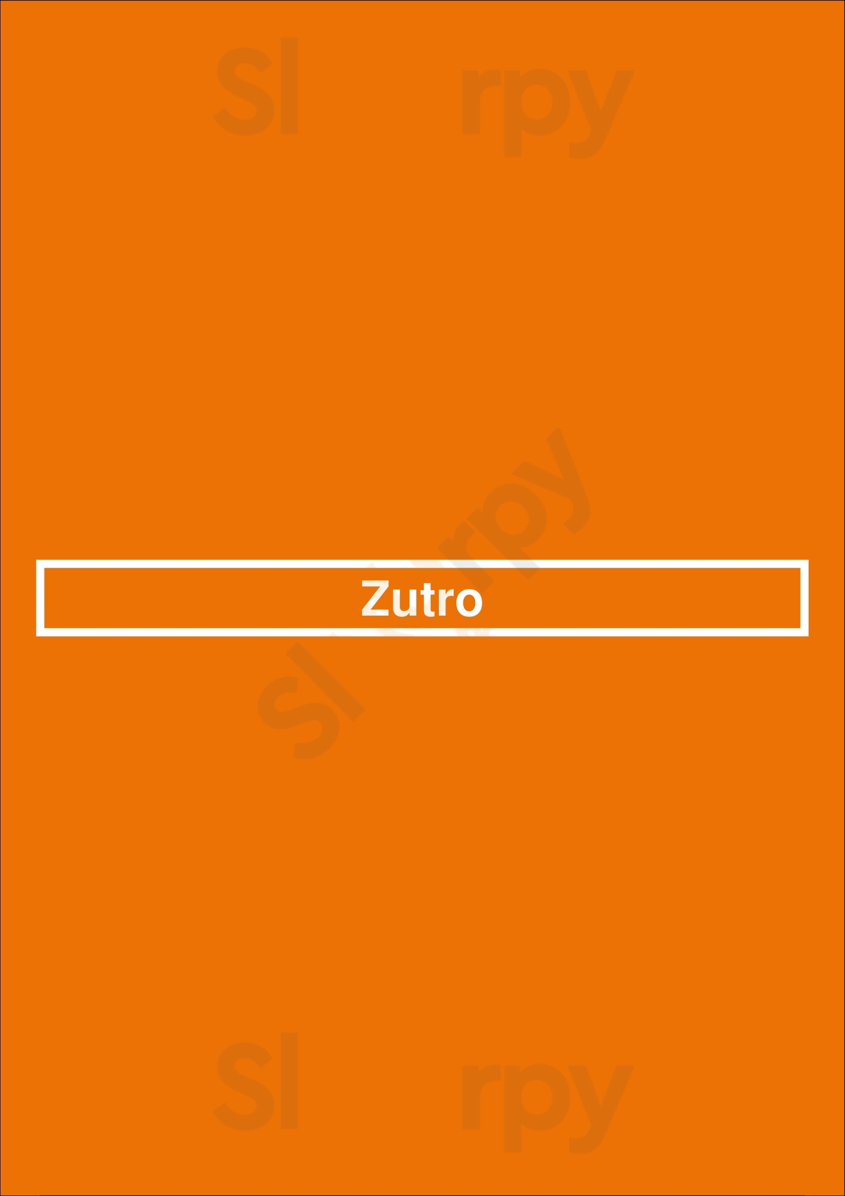 Zutro Houston Menu - 1