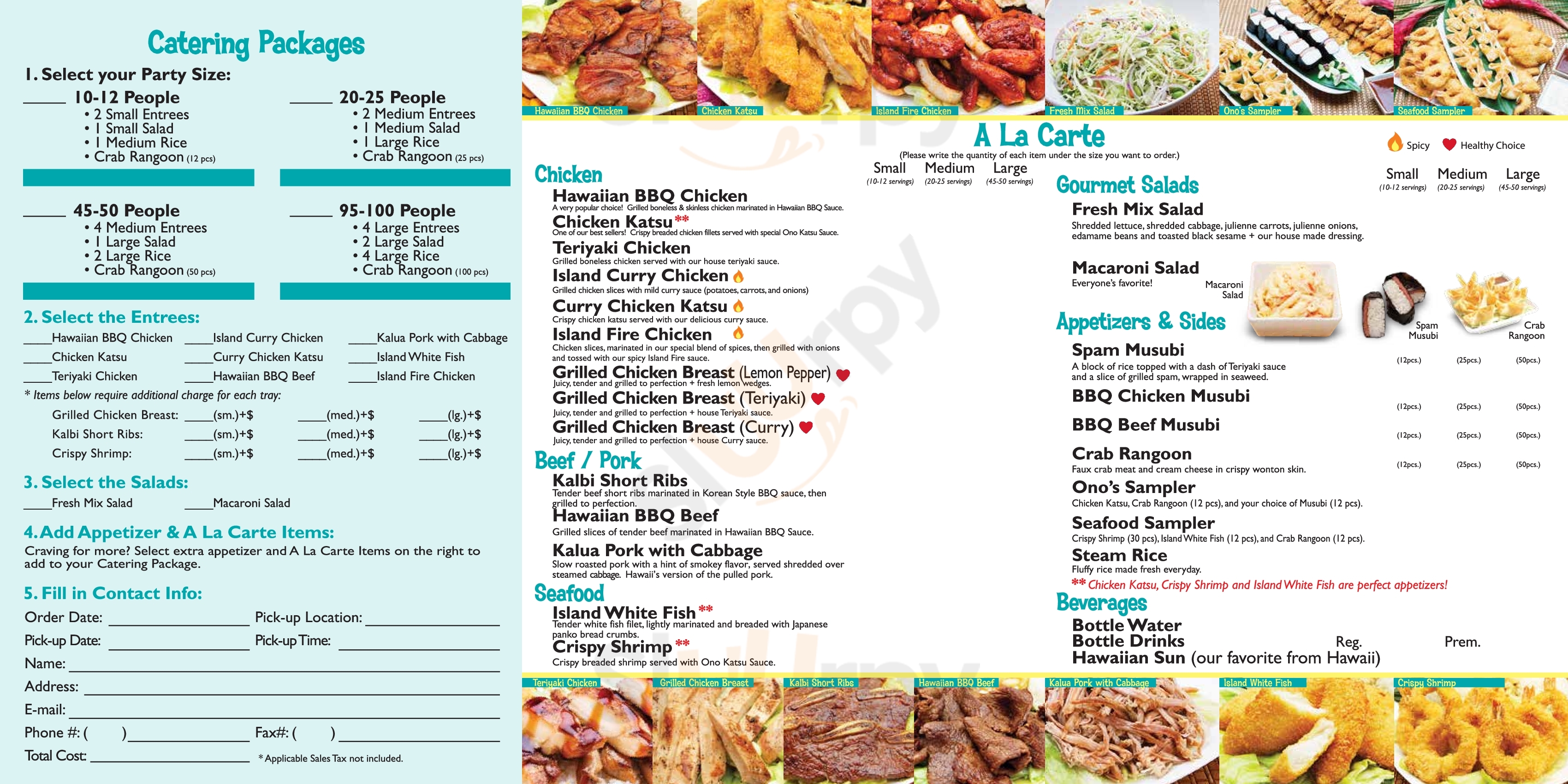 Ono Hawaiian Bbq Phoenix Menu - 1