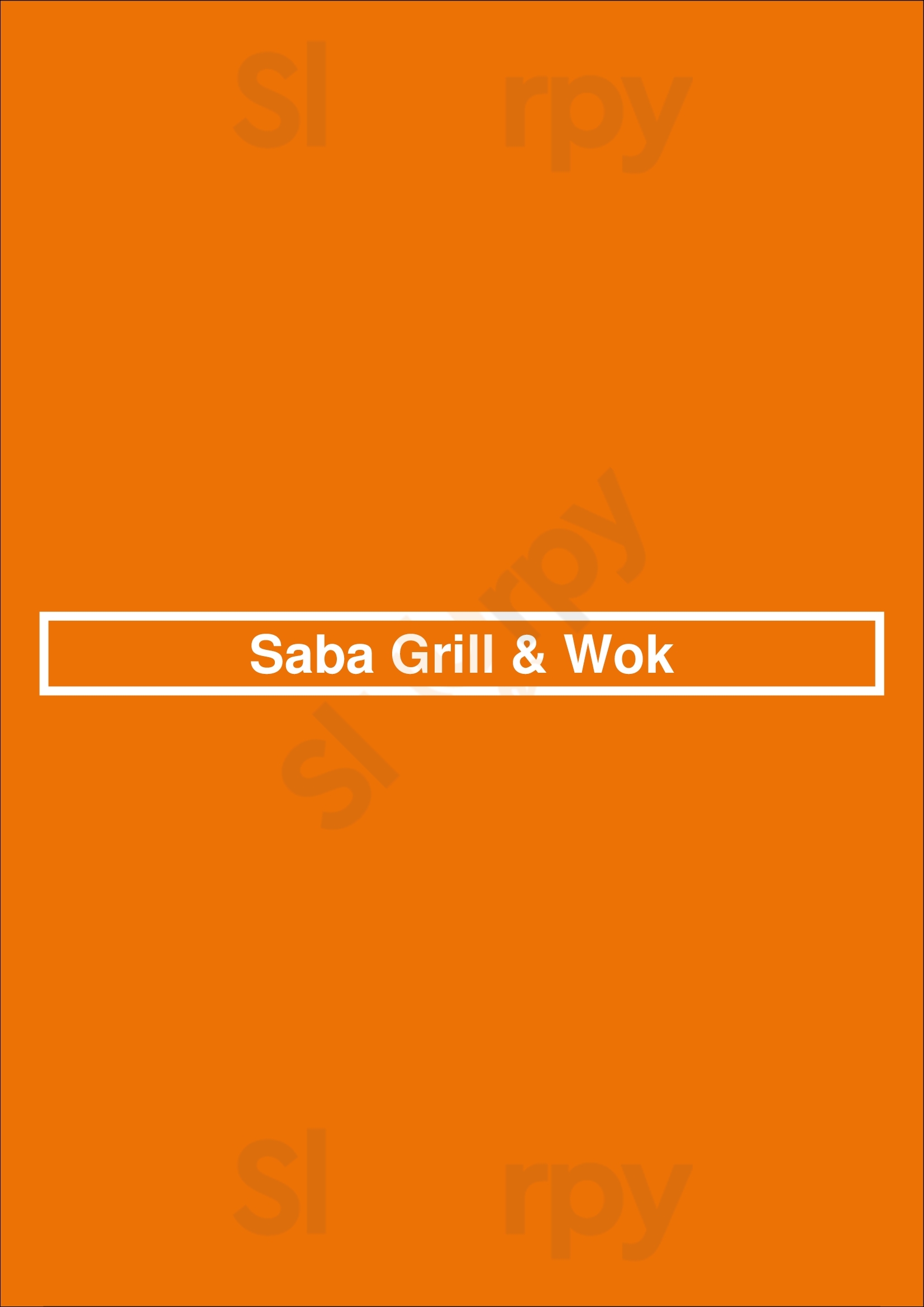 Saba Grill & Wok Houston Menu - 1