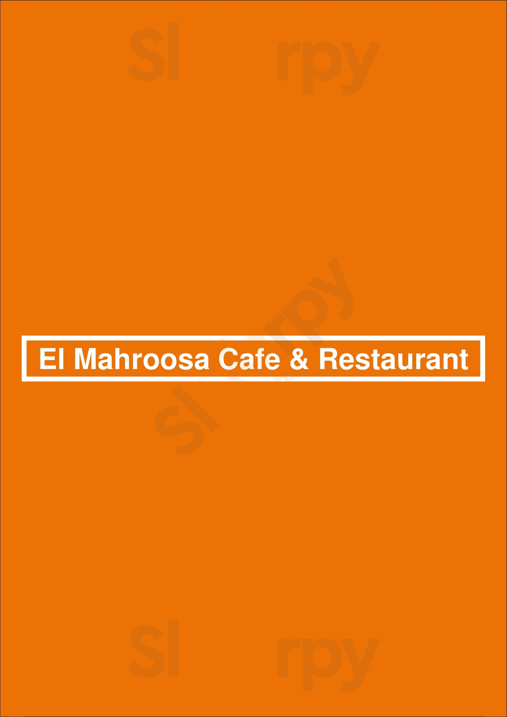 El Mahroosa Cafe & Restaurant Anaheim Menu - 1