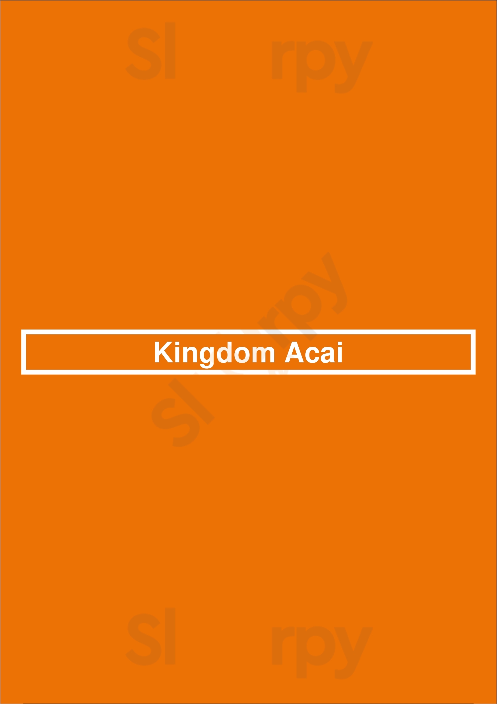 Main Menu - Kingdom Acai