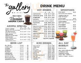 Hawaiian Aroma Cafe menu