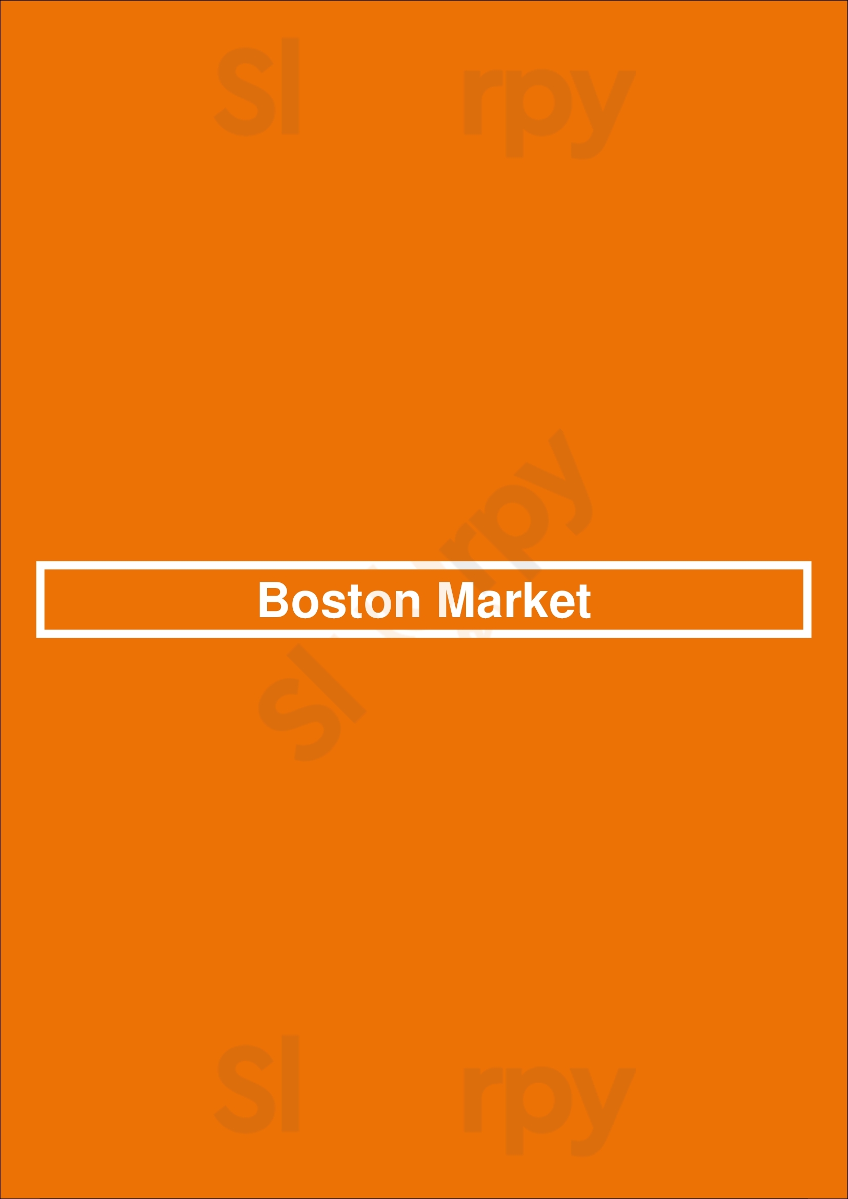 Main Menu - Boston Market