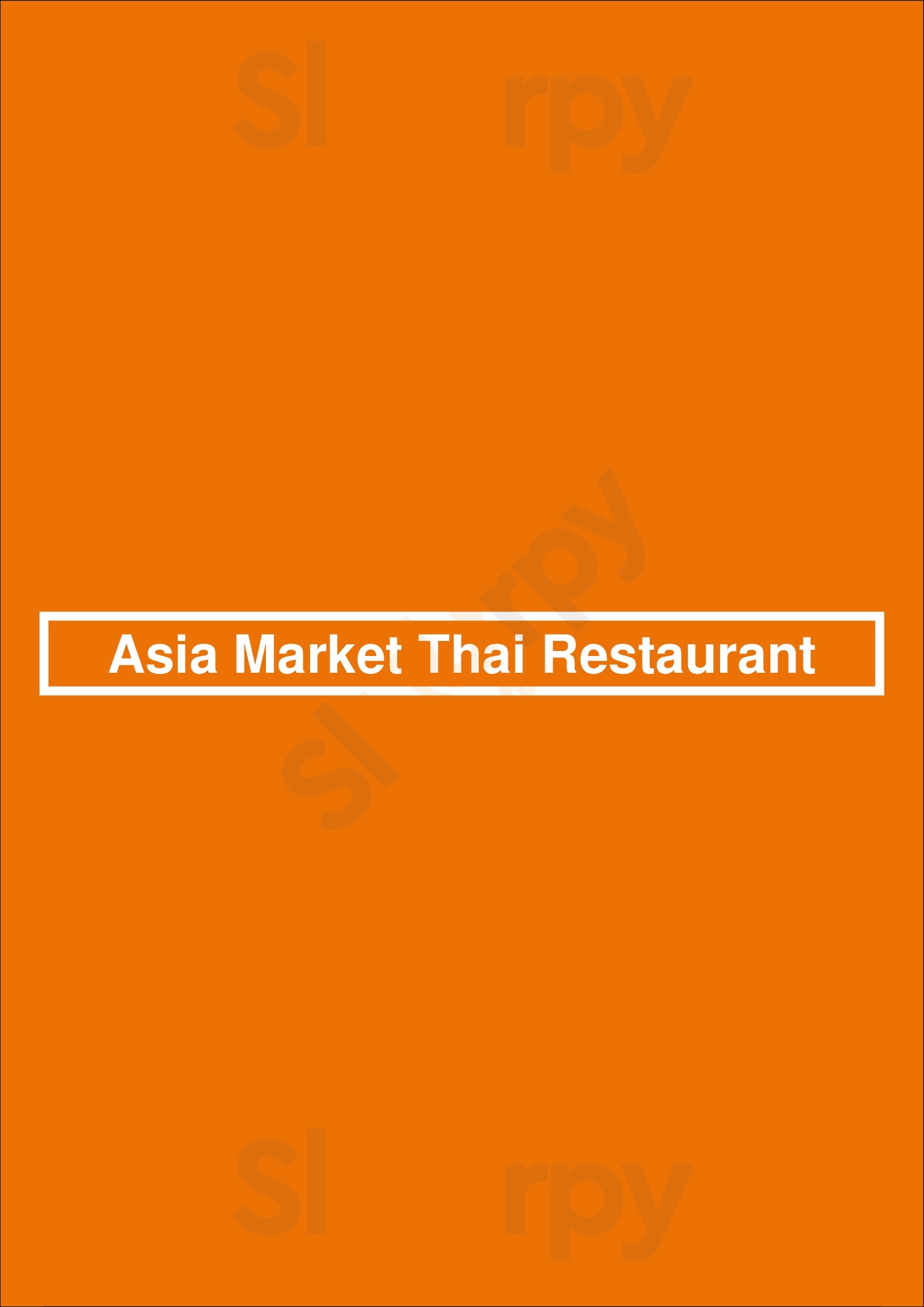 Asia Market Thai Restaurant Houston Menu - 1
