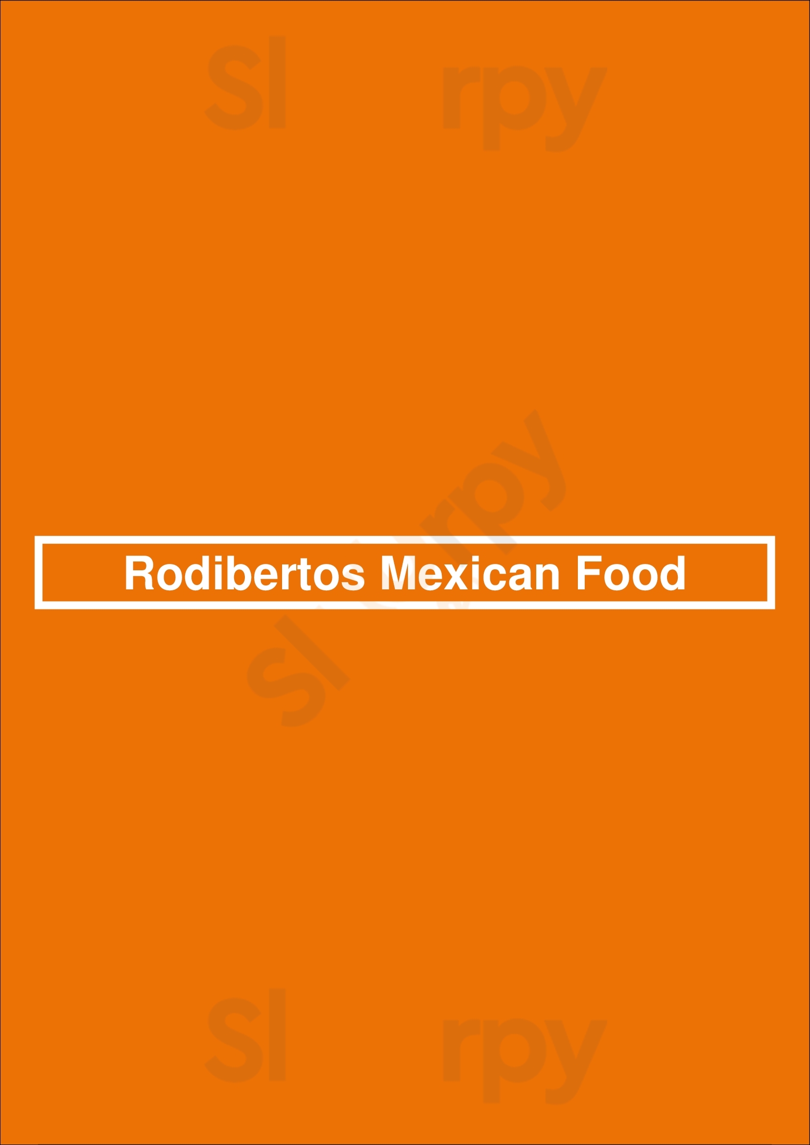 Rodibertos Mexican Food Phoenix Menu - 1