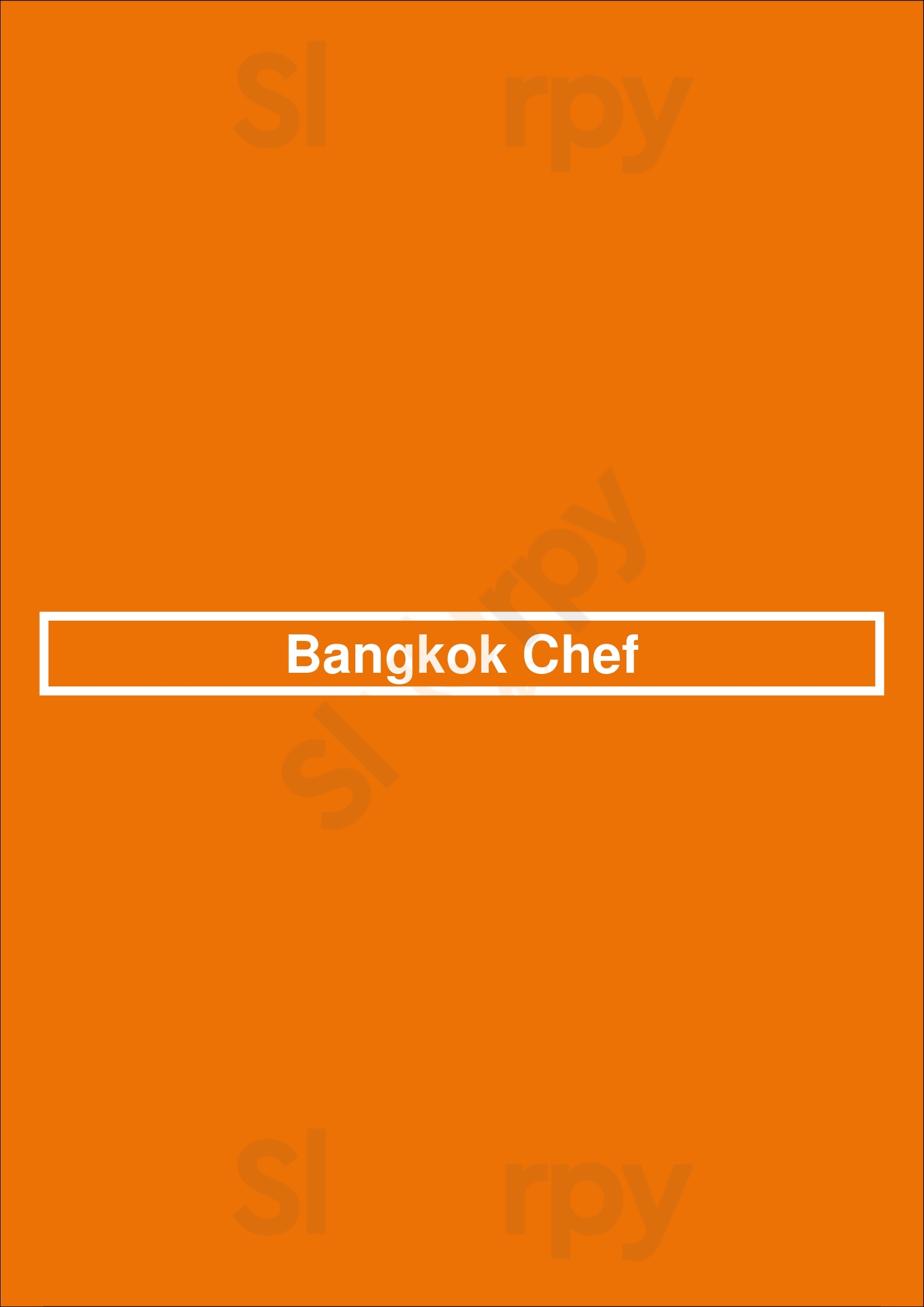 Main Menu - Bangkok Chef
