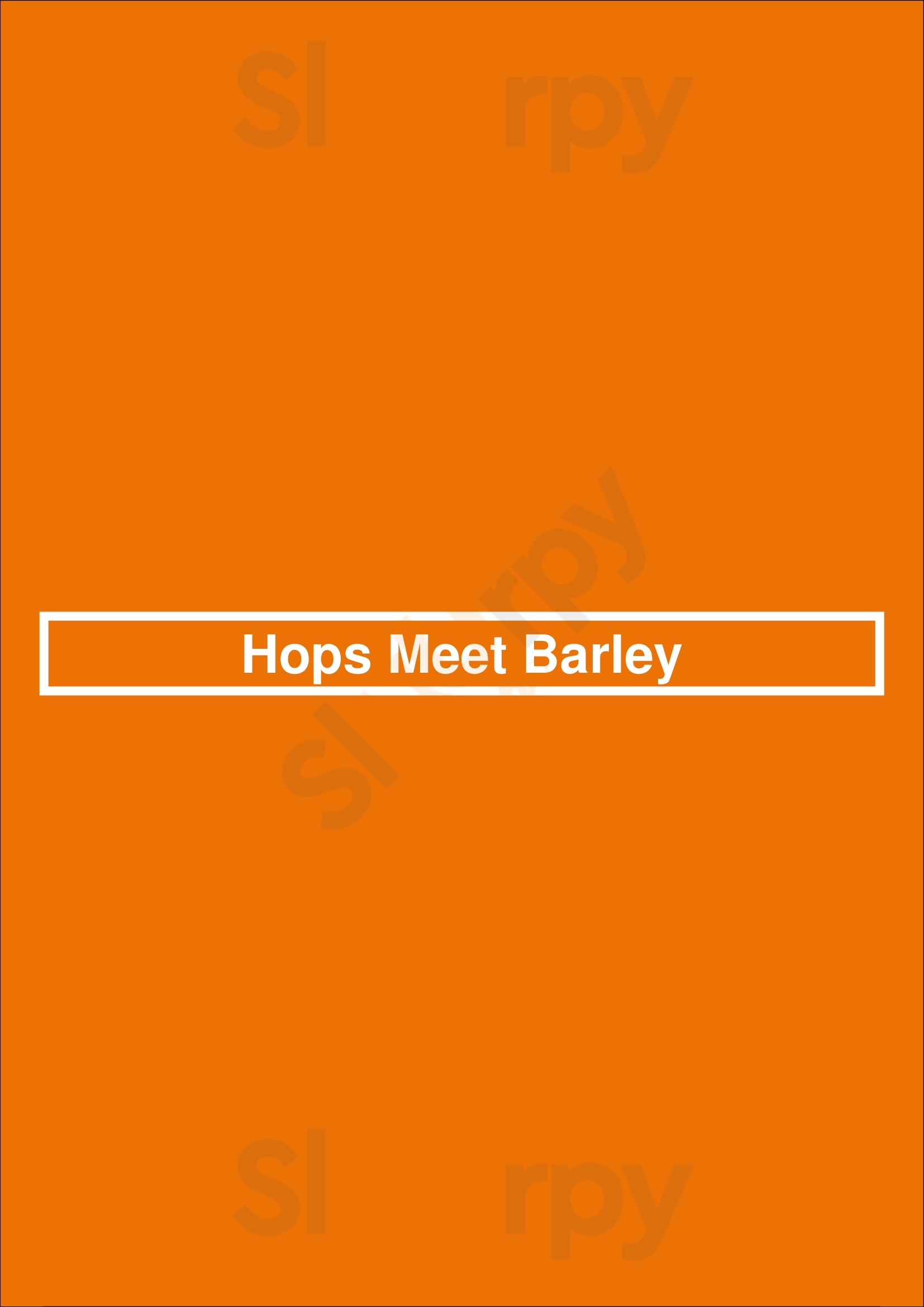 Main Menu - Hops Meet Barley