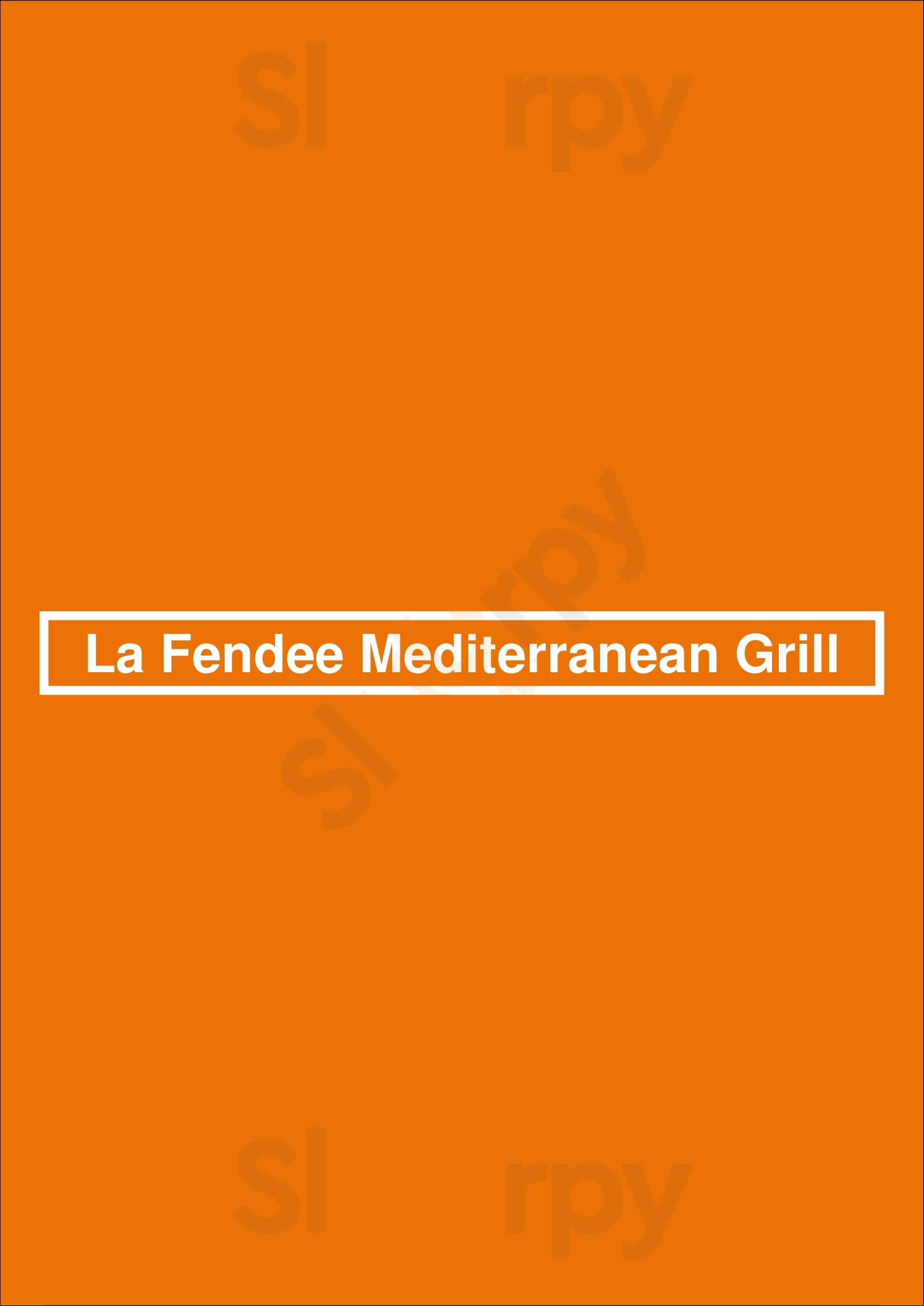 La Fendee Mediterranean Grill Houston Menu - 1