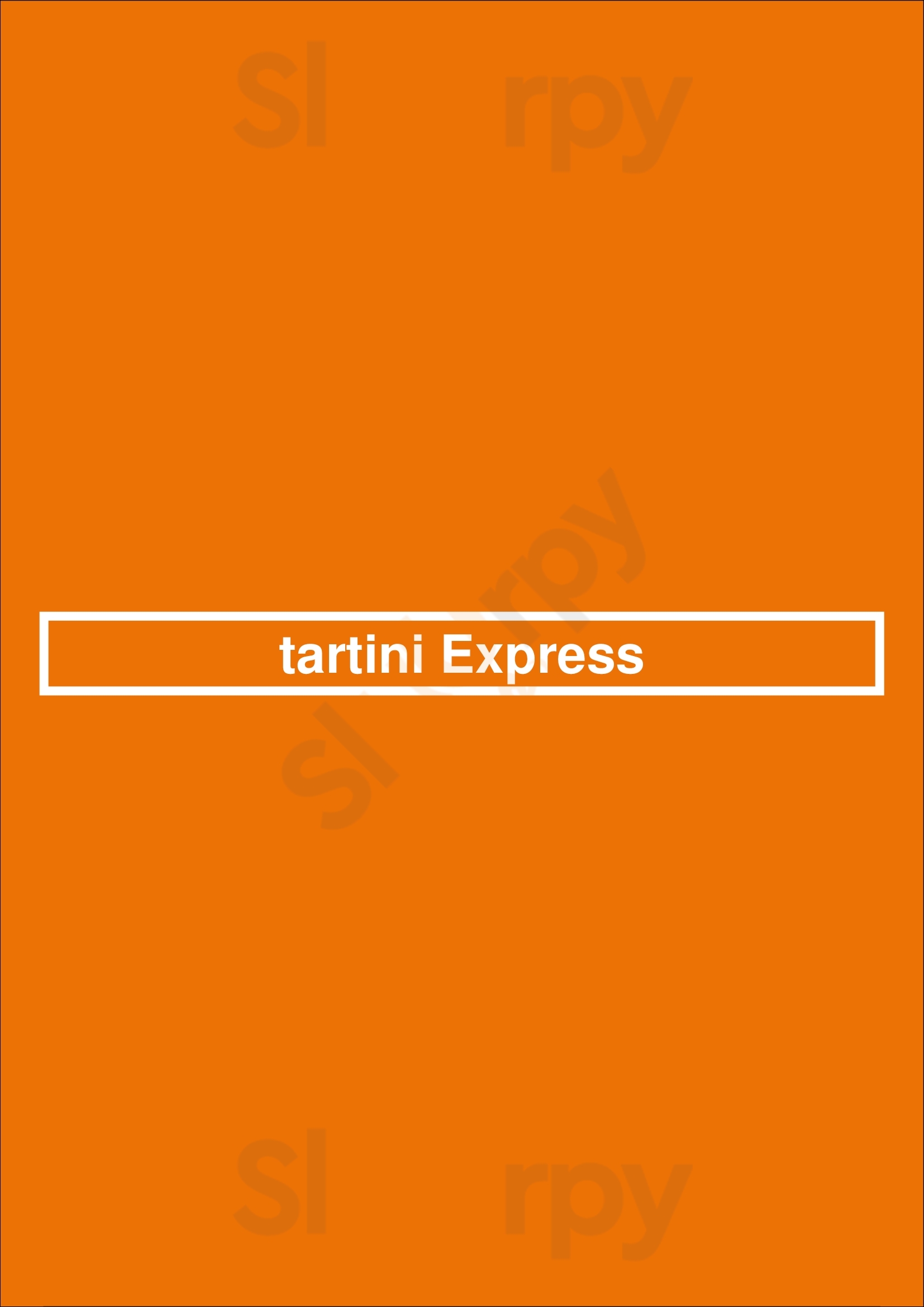 Main Menu - Tartini Express