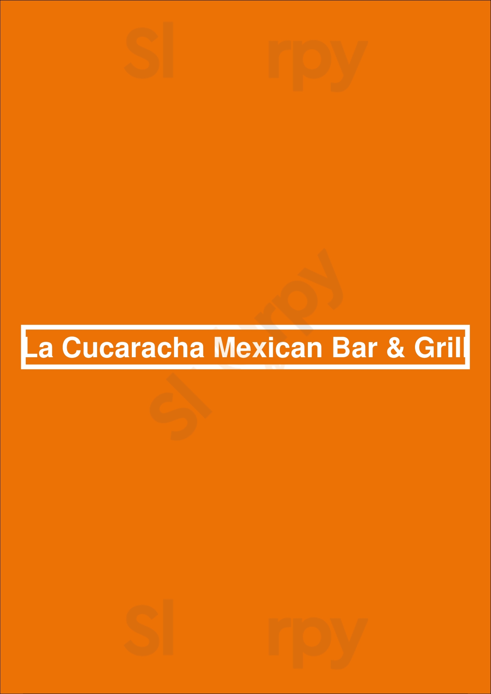 La Cucaracha Mexican Bar & Grill Honolulu Menu - 1