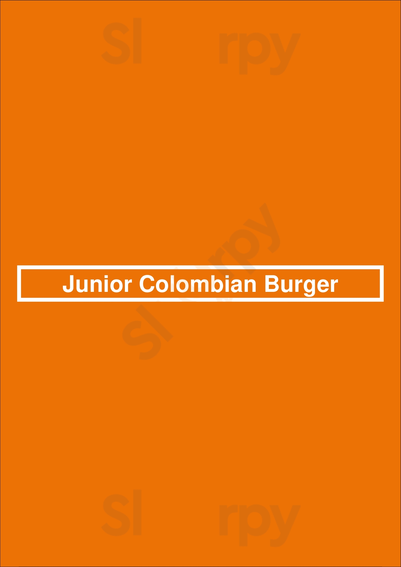 Junior Colombian Burger Orlando Menu - 1