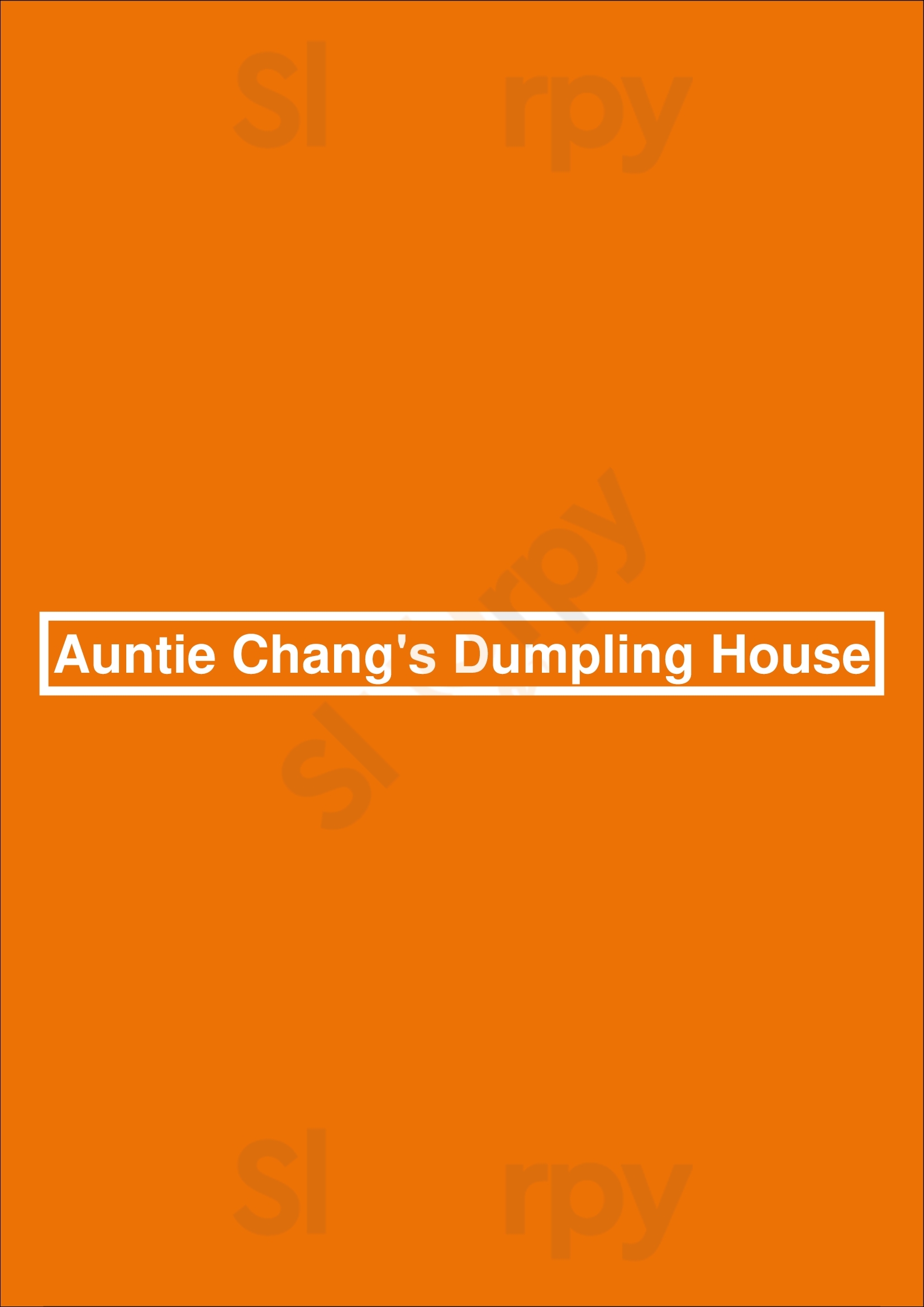 Auntie Chang's Dumpling House Houston Menu - 1