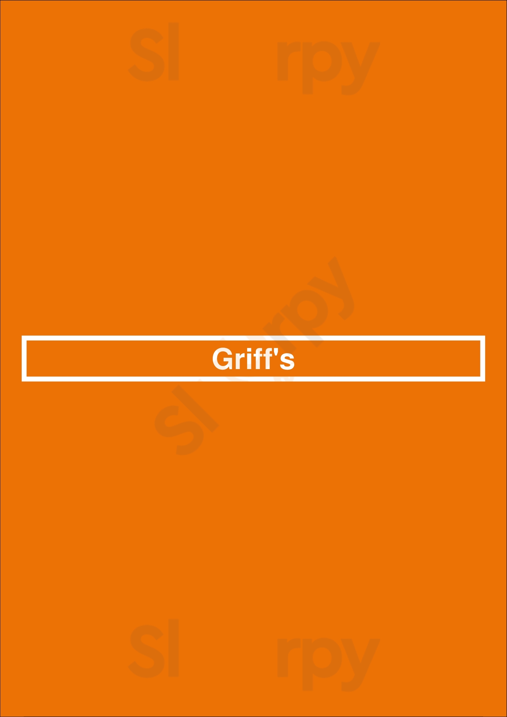 Griff's Houston Menu - 1