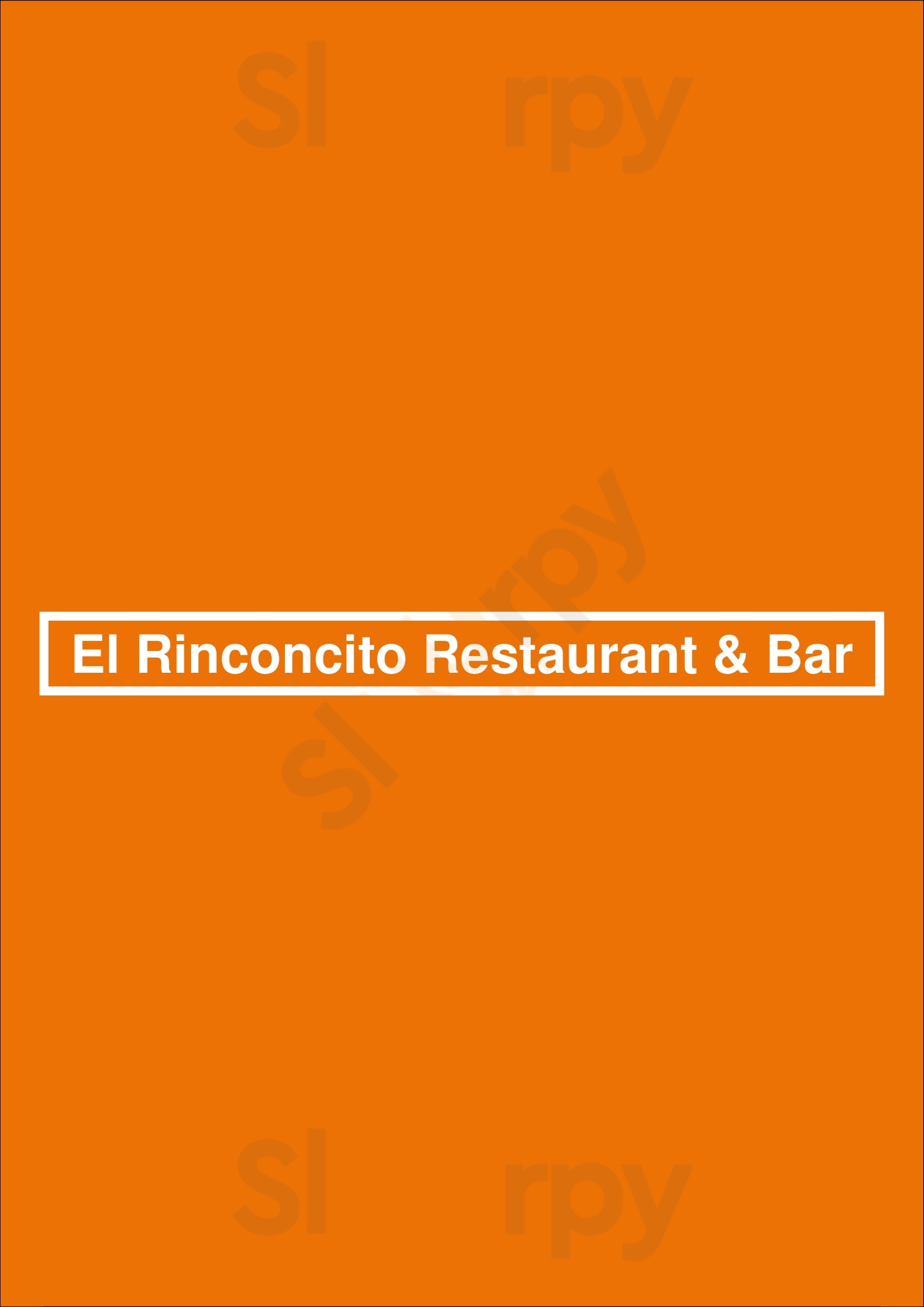Main Menu - El Rinconcito Restaurant & Bar