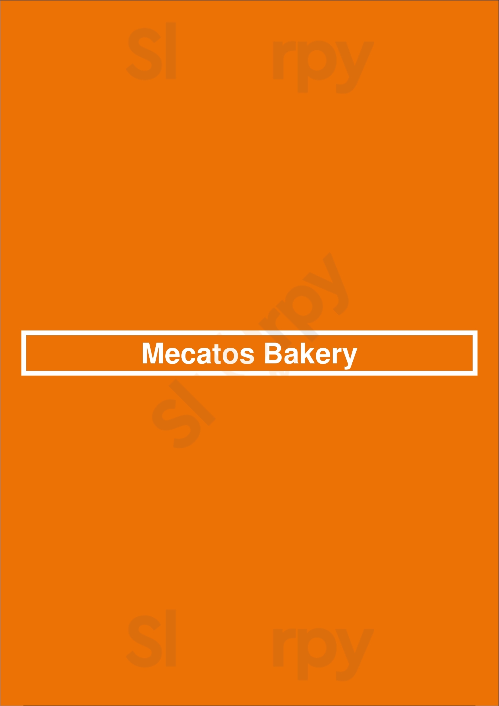 Main Menu - Mecatos Bakery & Cafe