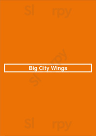 Big City Wings menu