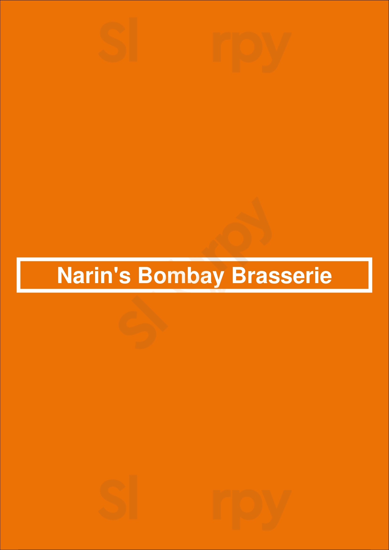 Narin's Bombay Brasserie Houston Menu - 1