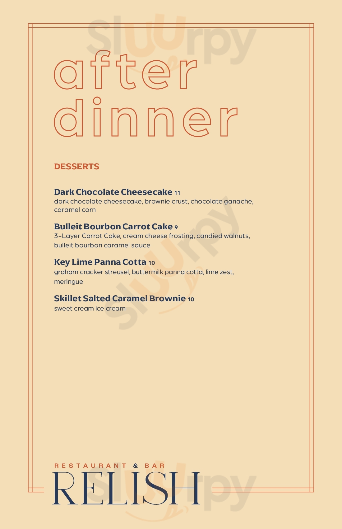 Main Menu - Relish Fine Foods