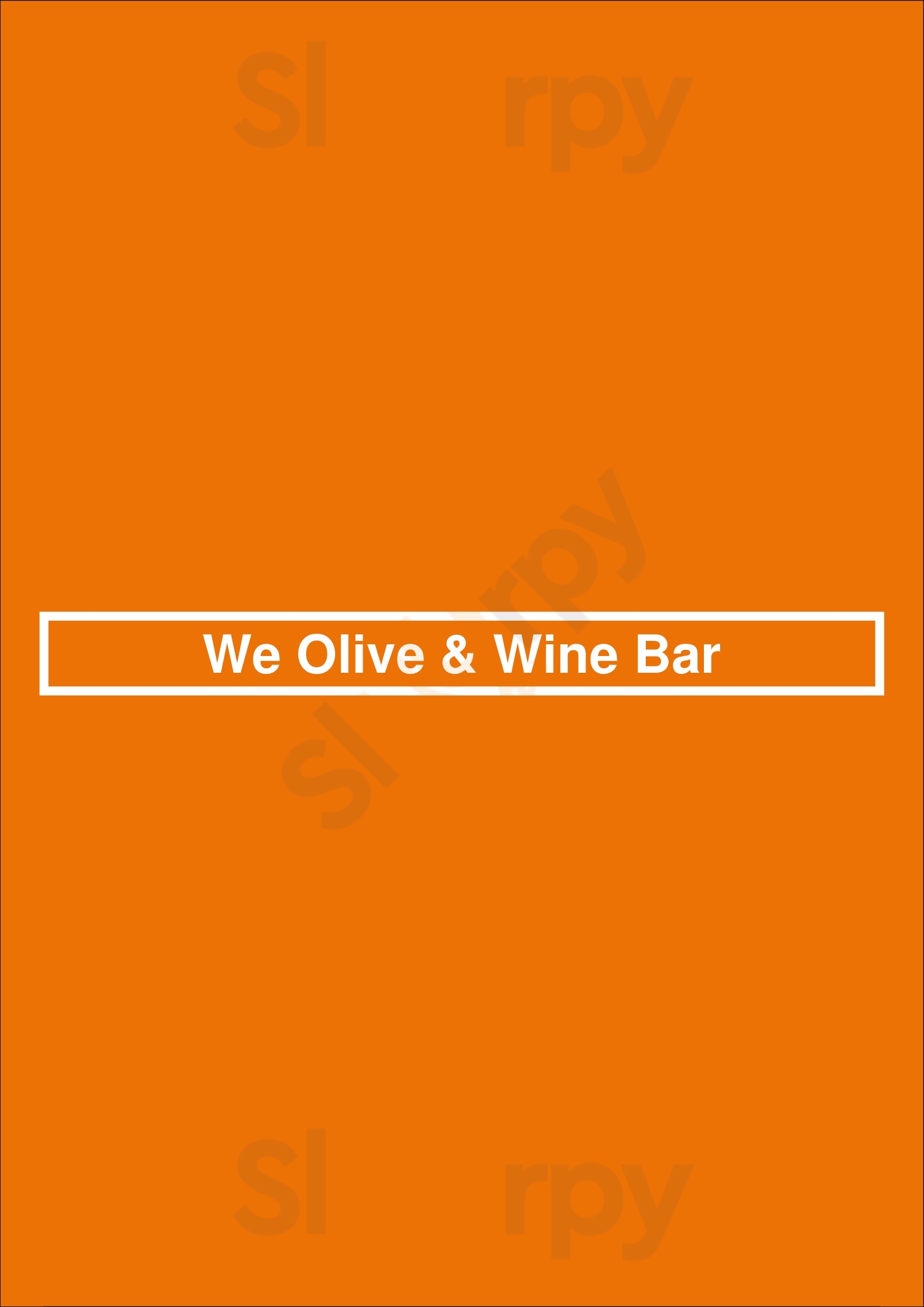 We Olive & Wine Bar Houston Menu - 1