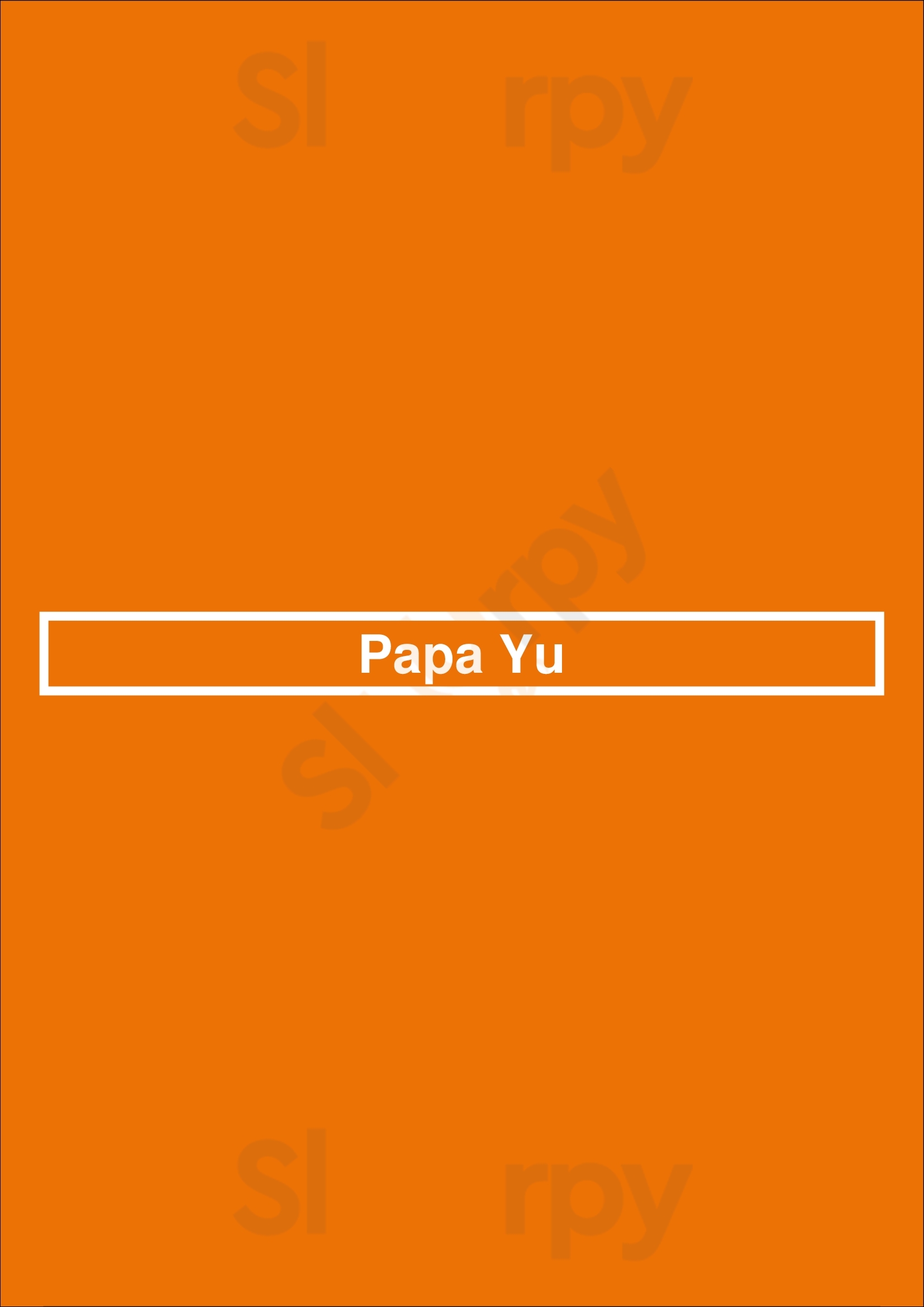 Papa Yu Houston Menu - 1