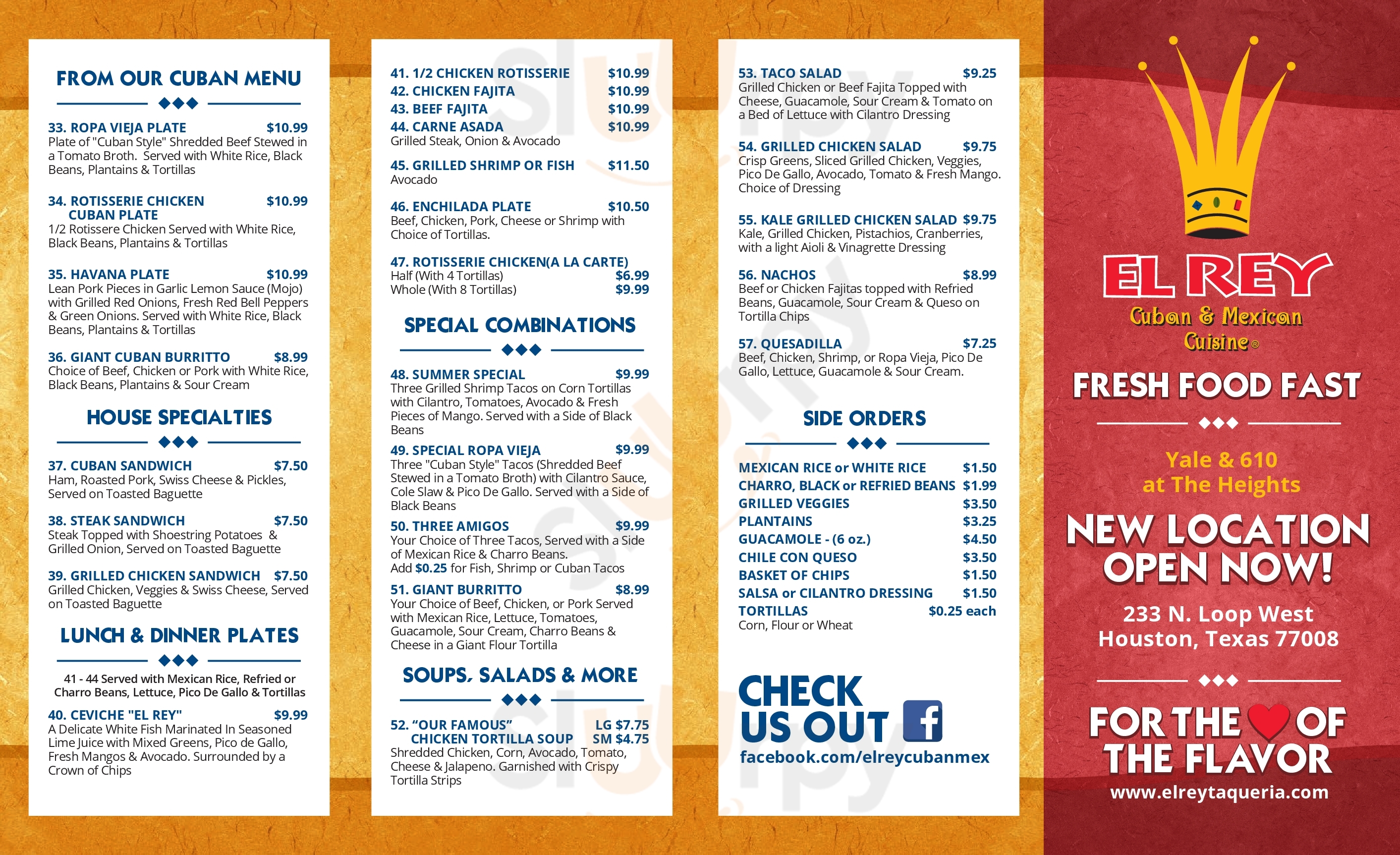 Main Menu - El Rey Taqueria