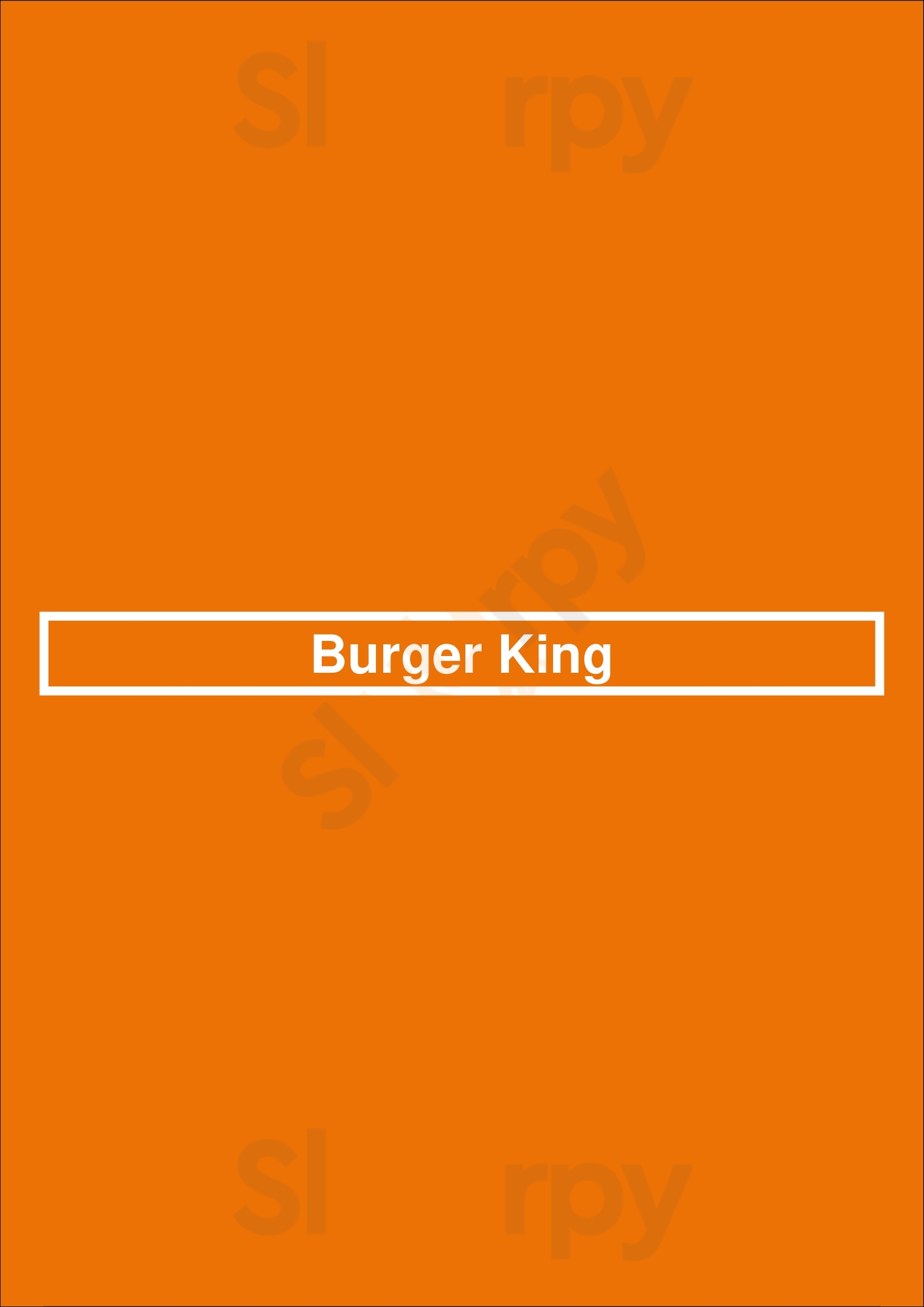Burger King Orlando Menu - 1