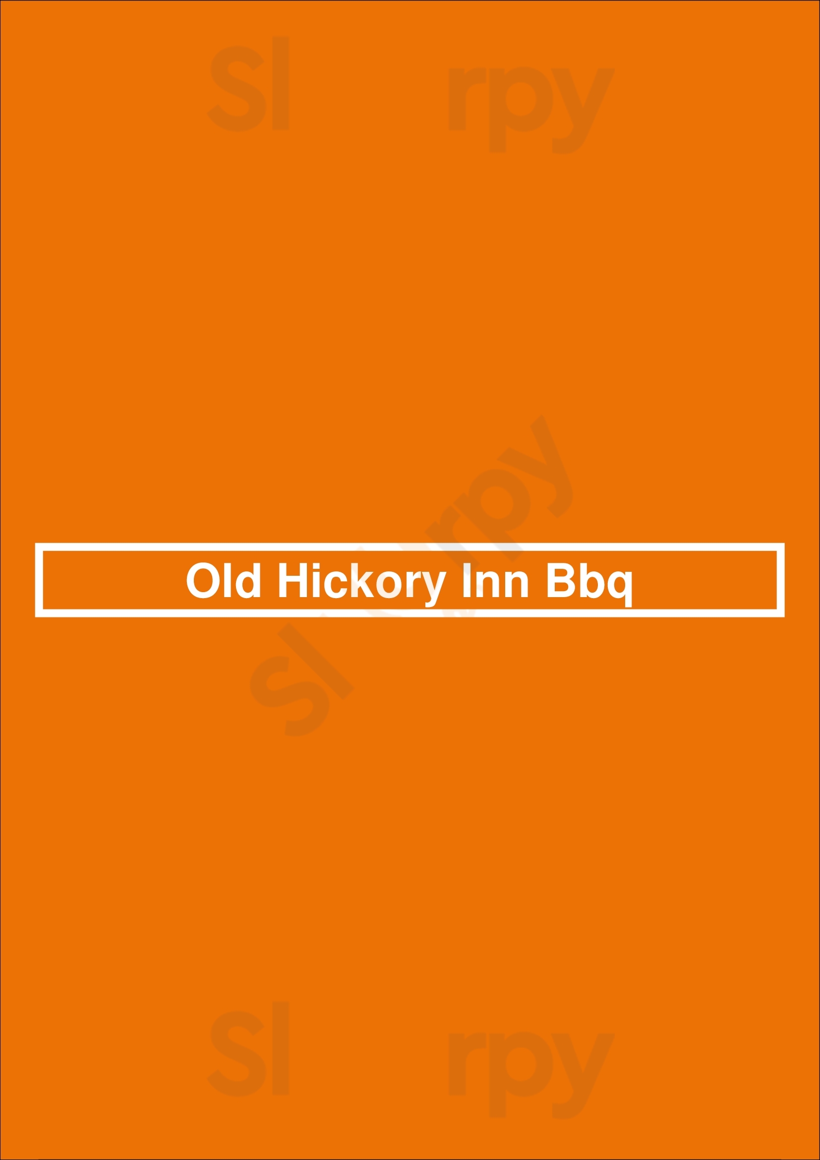 Old Hickory Inn Bbq Houston Menu - 1