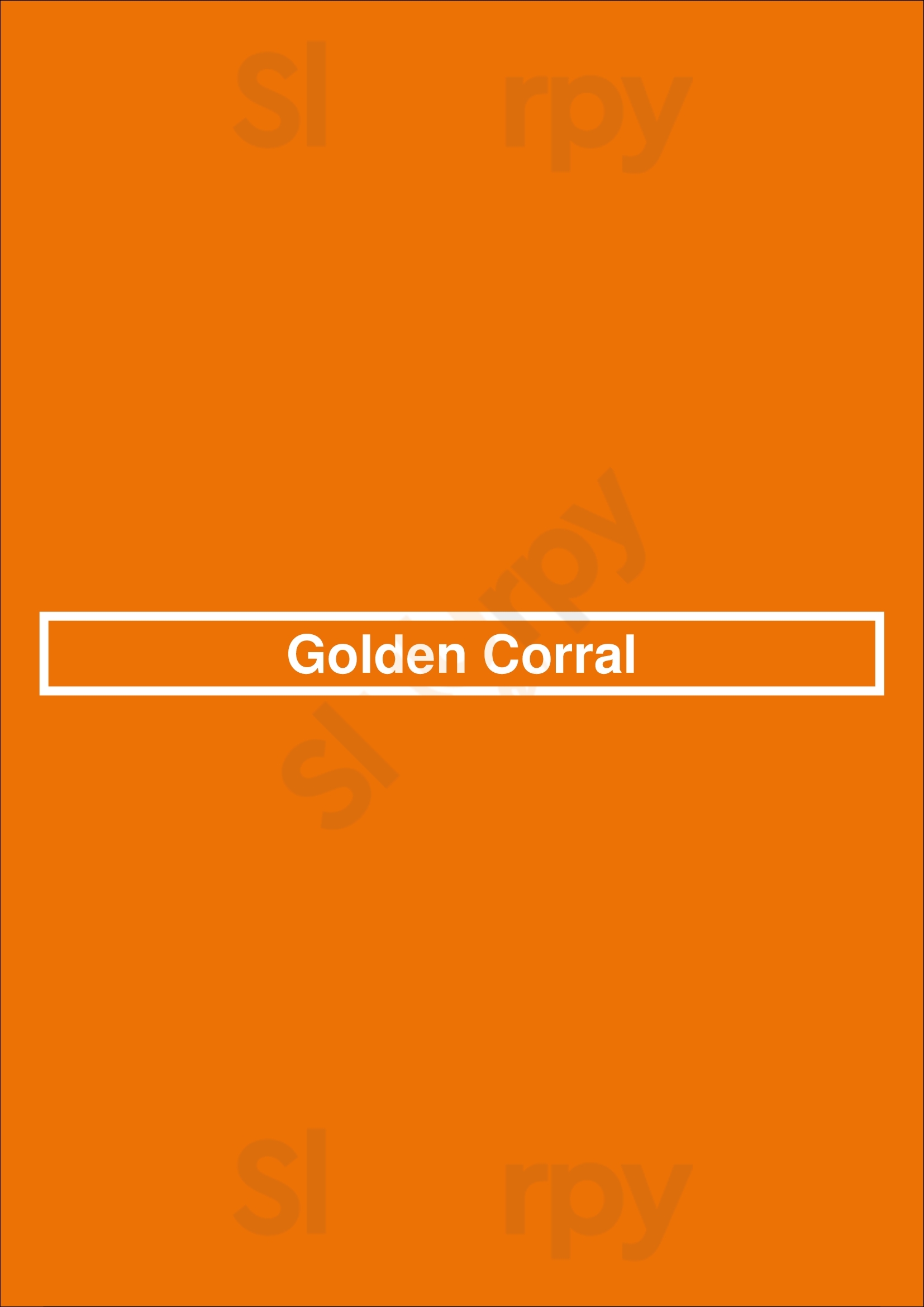 Golden Corral Houston Menu - 1