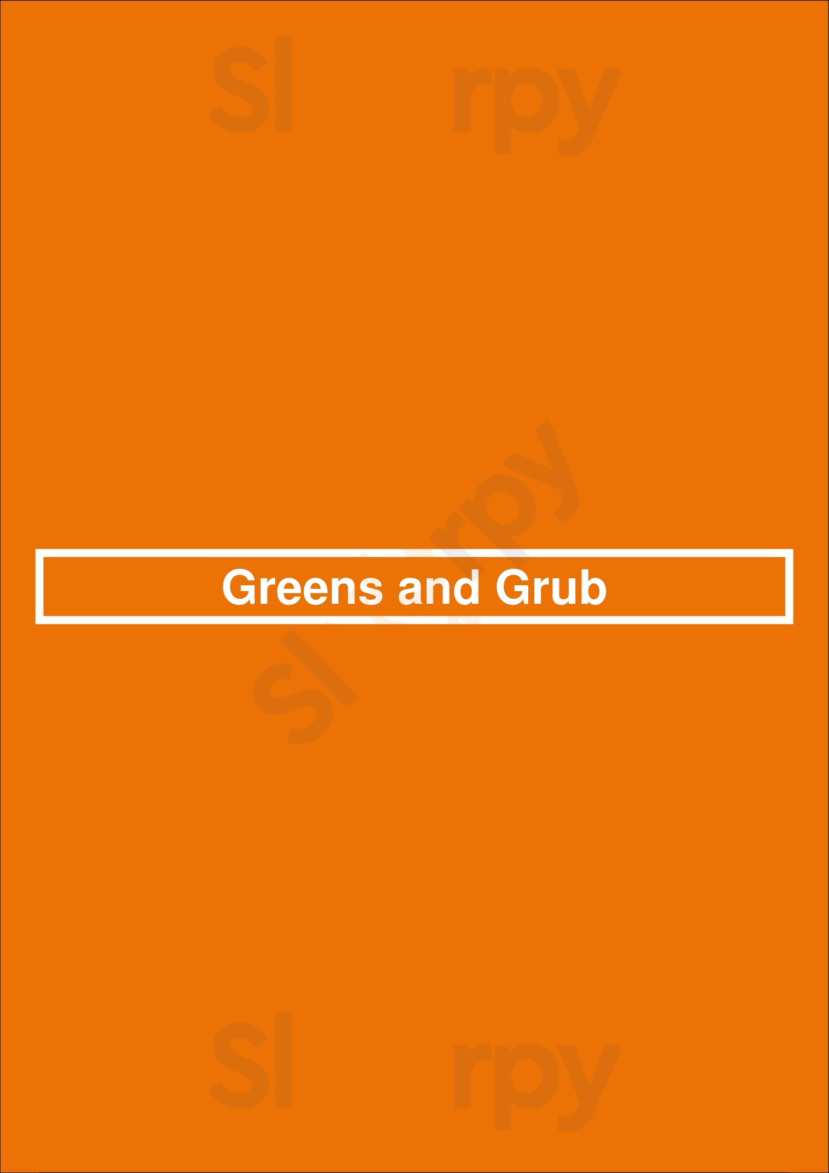 Greens And Grub Orlando Menu - 1