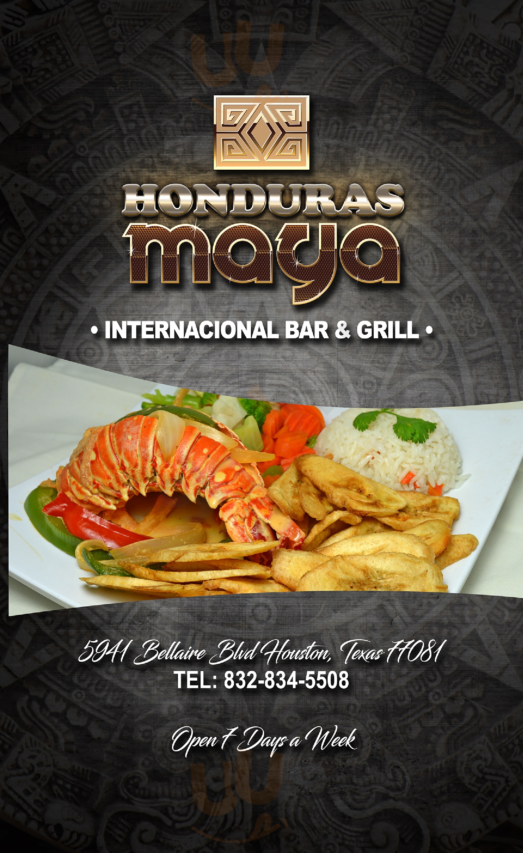 Honduras Maya Internacional Bar & Grill Houston Menu - 1