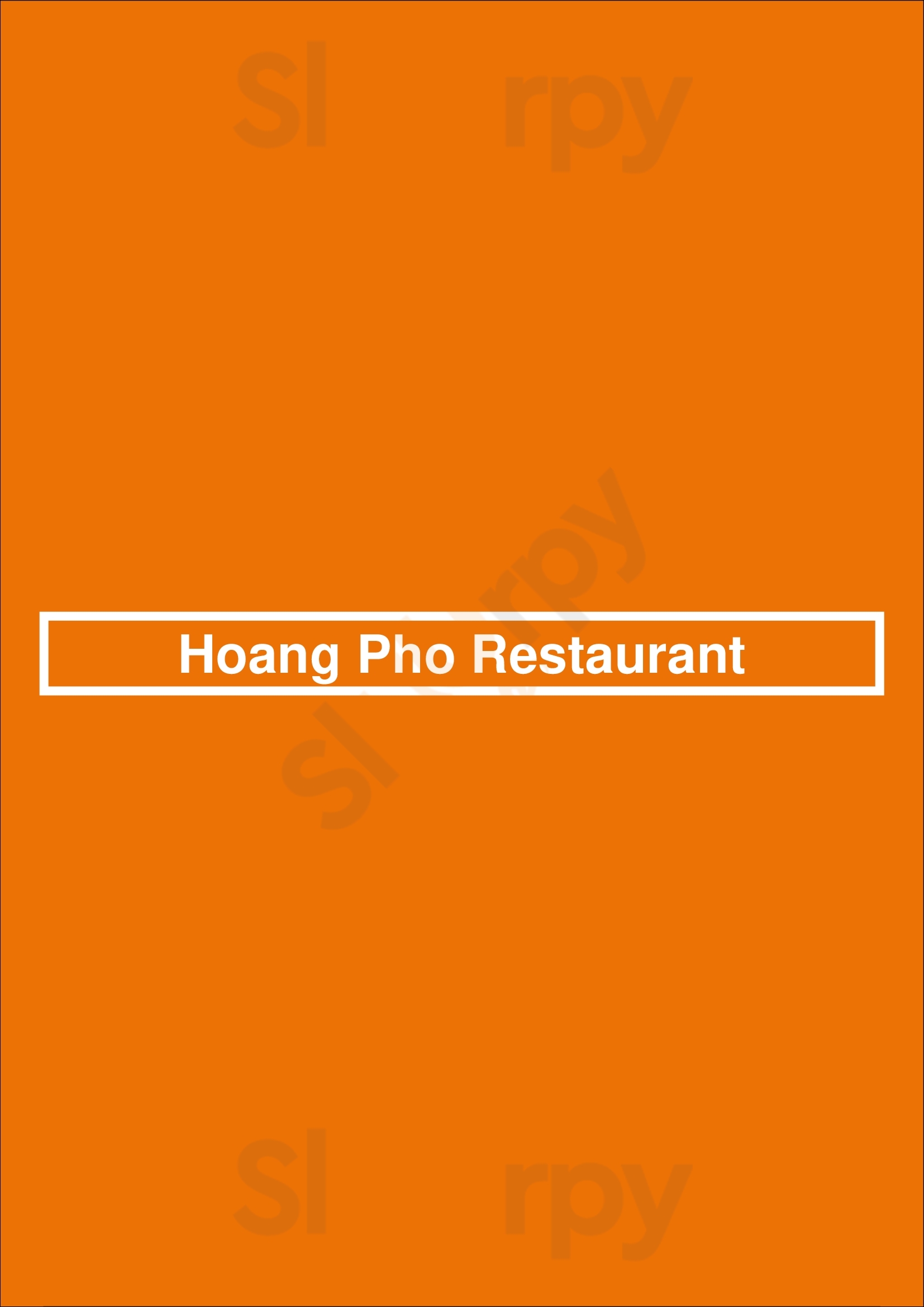 Pho Hoang Restaurant Houston Menu - 1