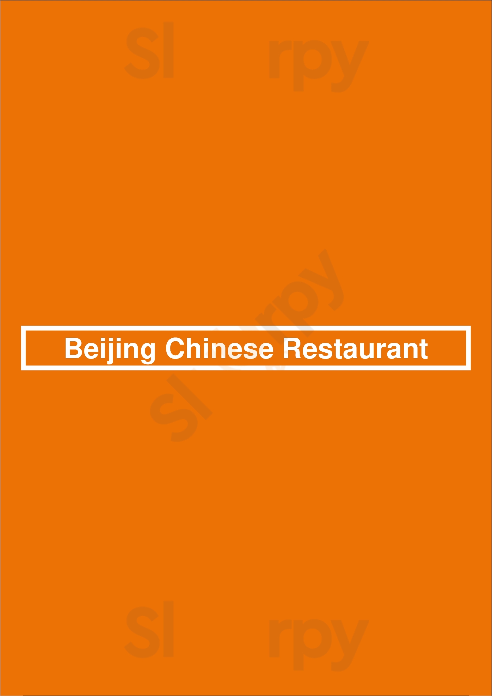 Beijing Chinese Restaurant Houston Menu - 1