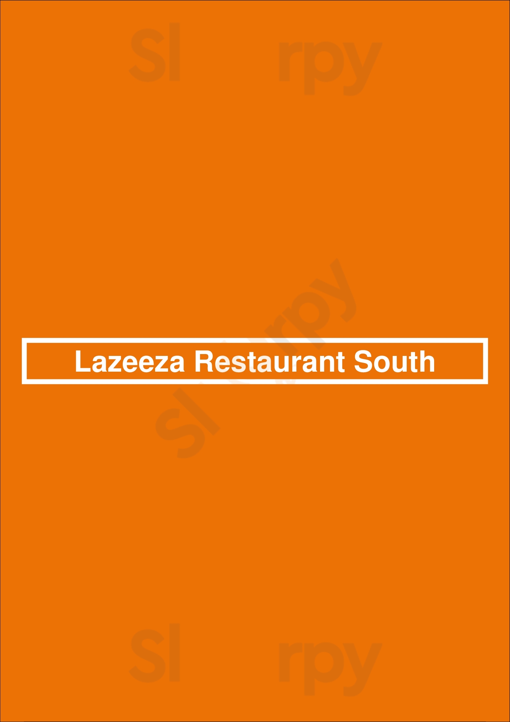 Lazeeza Restaurant South Houston Menu - 1
