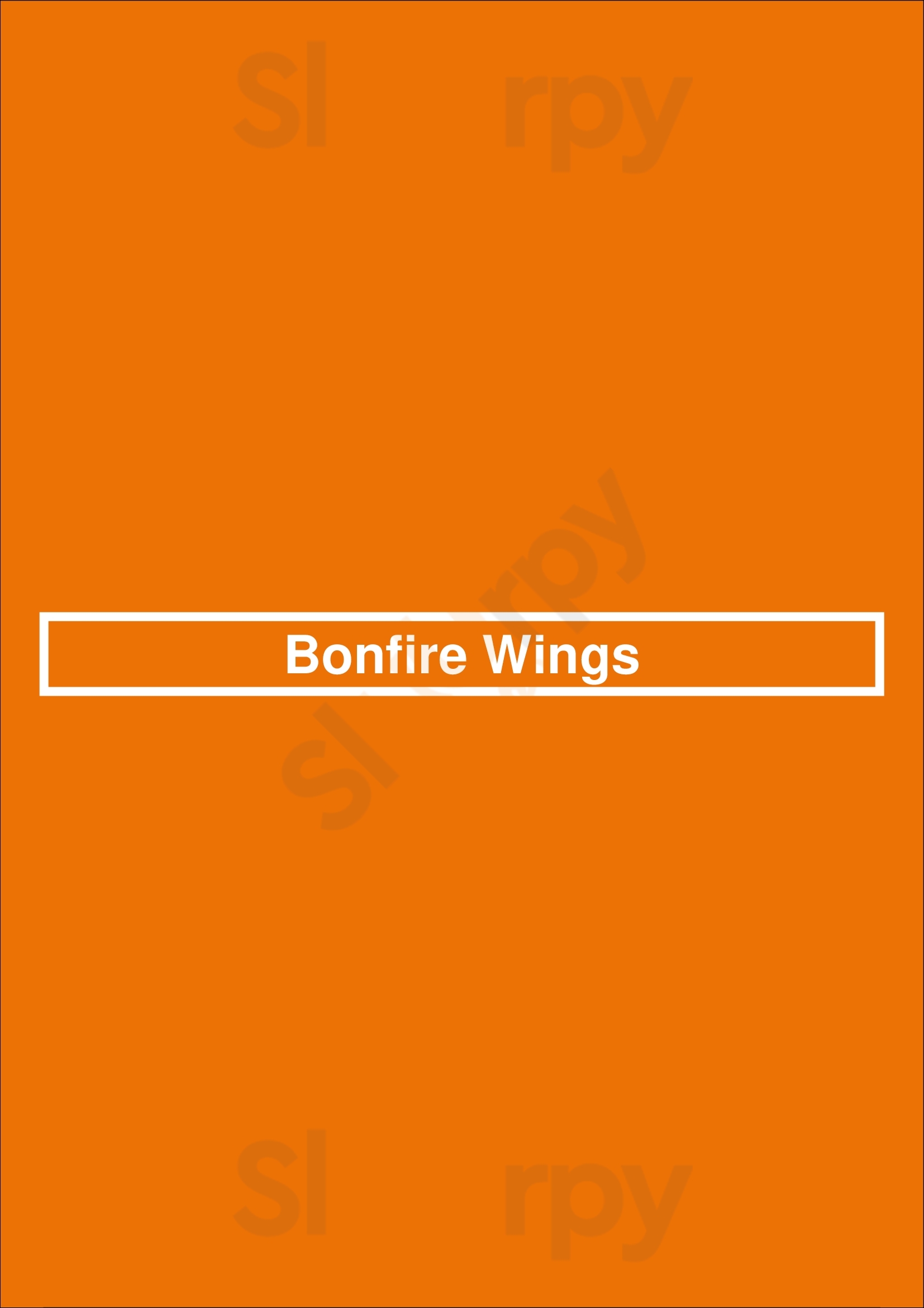 Bonfire Wings Houston Menu - 1