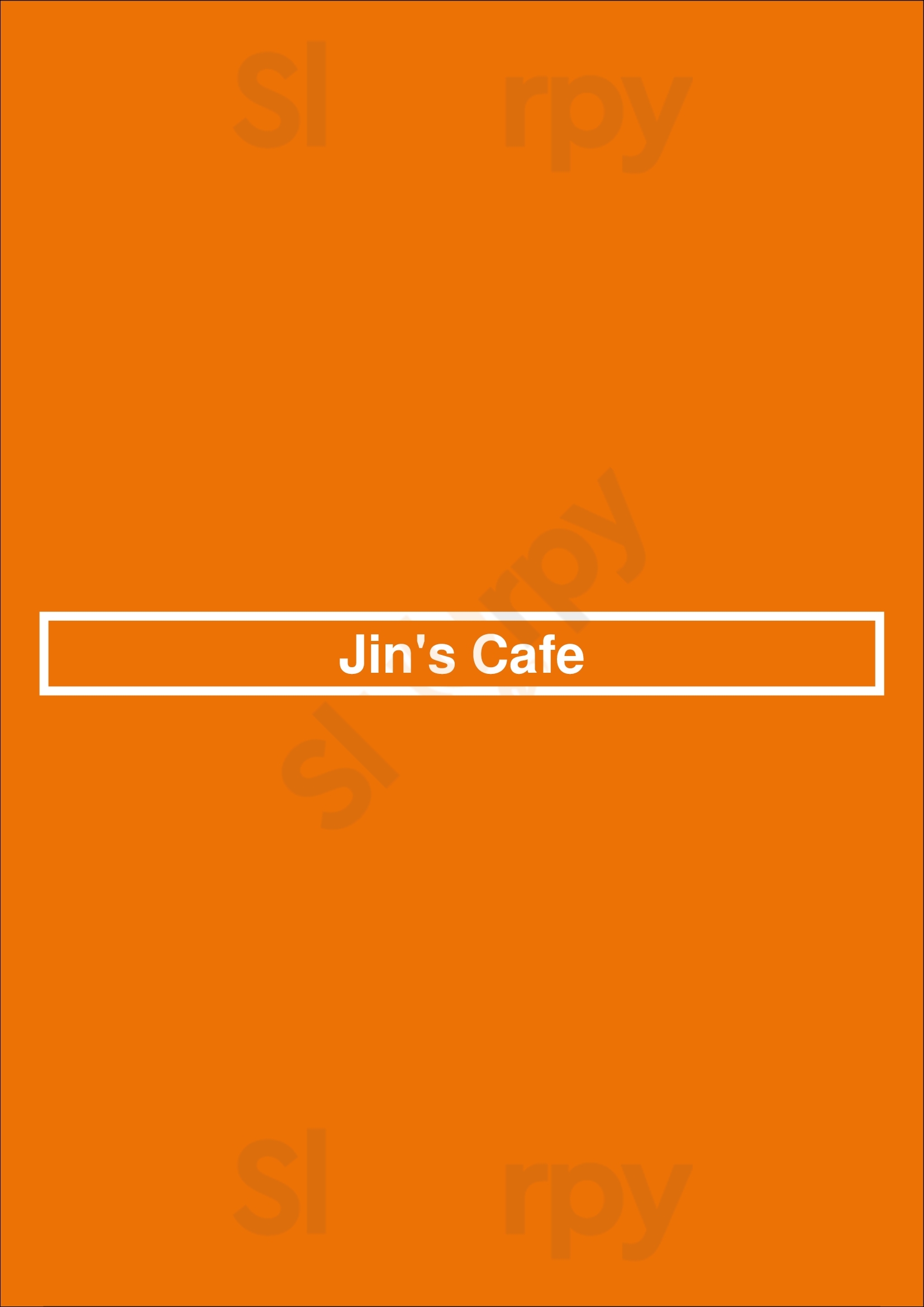 Jin's Cafe Houston Menu - 1