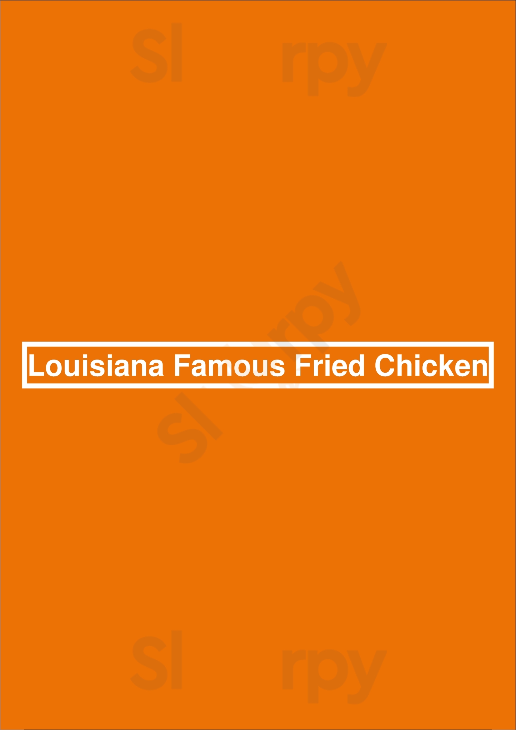 Louisiana Famous Fried Chicken Houston Menu - 1